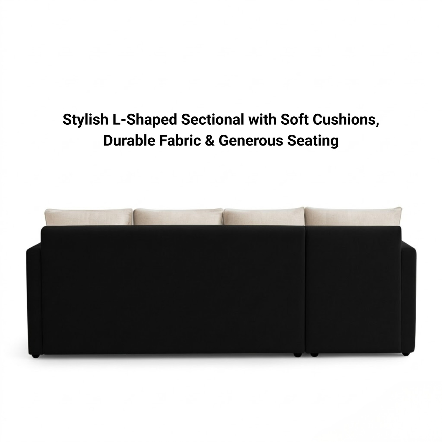 Image of Flipkart Perfect Homes Premium Quality L Shape LHS Velvet Fabric 6 Seater Sofa