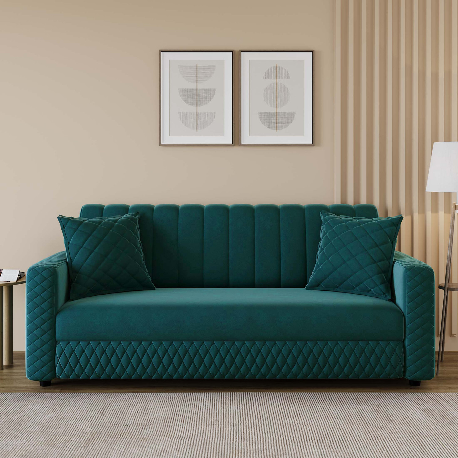 RM HOME Oliver Fabric 3 Seater Sofa - Price History