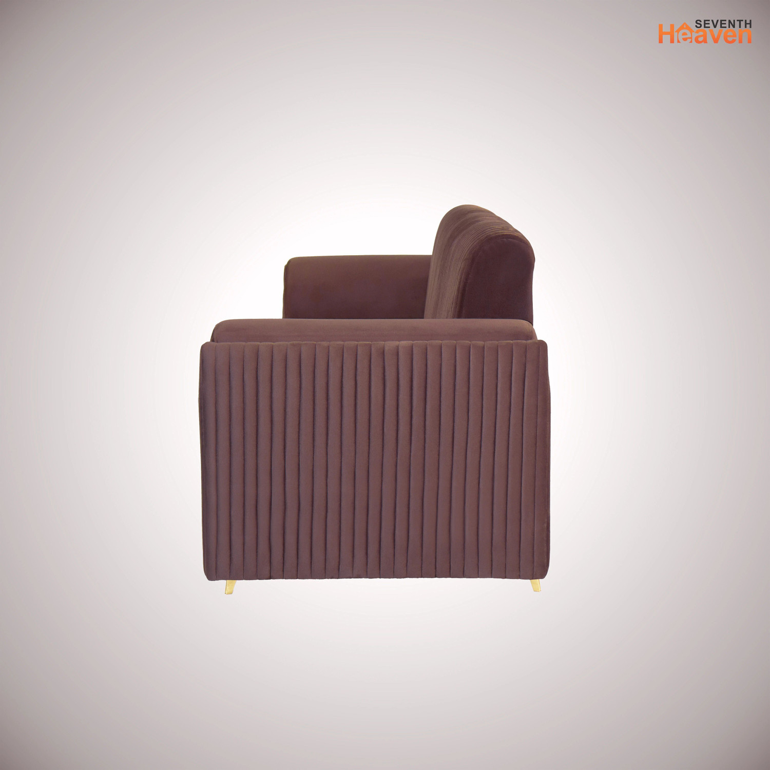 Image of Seventh Heaven Venice 1 Seater Sofa, Extra Spacious, Plush Suede Fabric: 1 Year Warranty Fabric 1 Seater Sofa