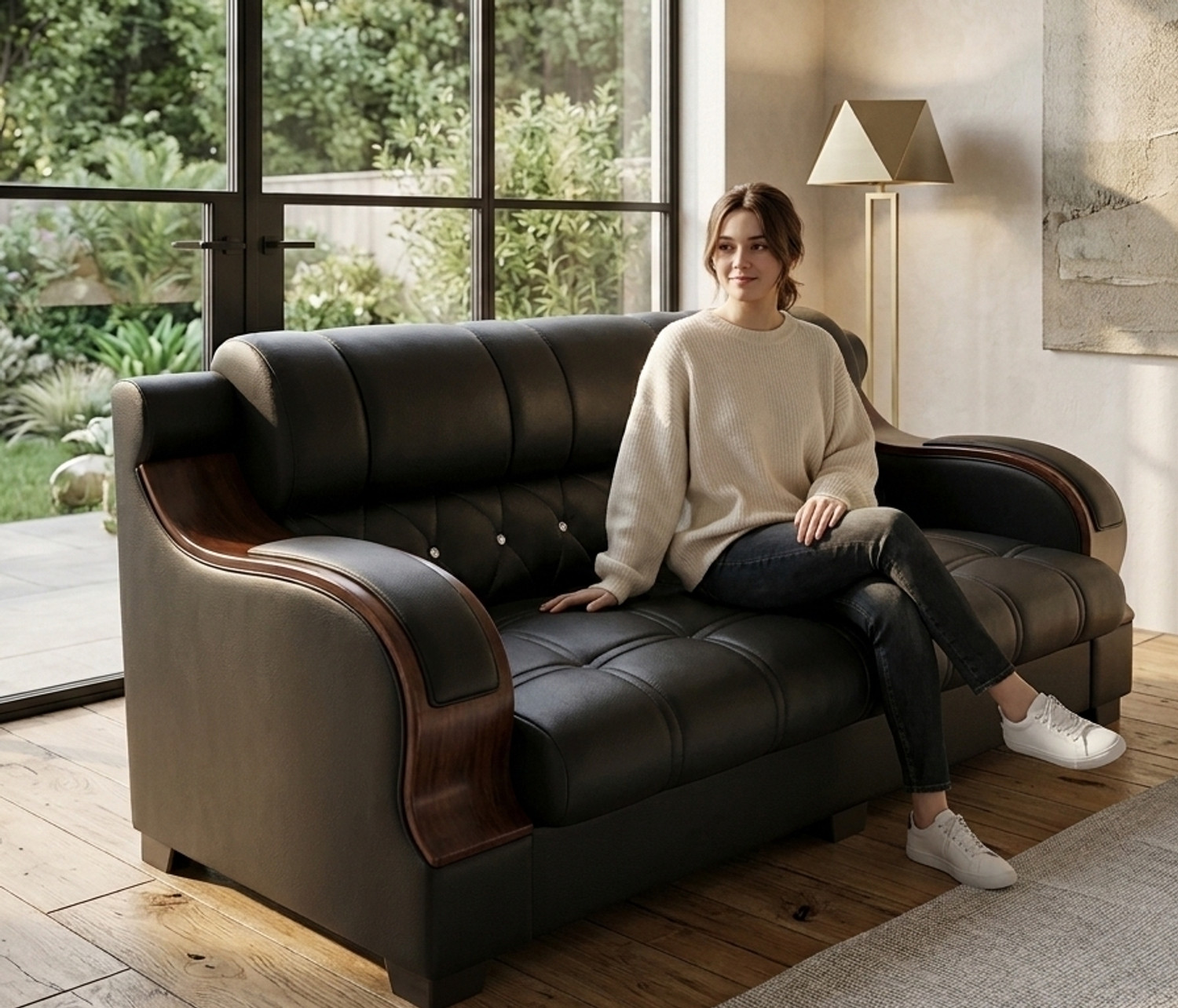 Image of Magik Furniture Chapos sofa Leather 3 Seater Sofa