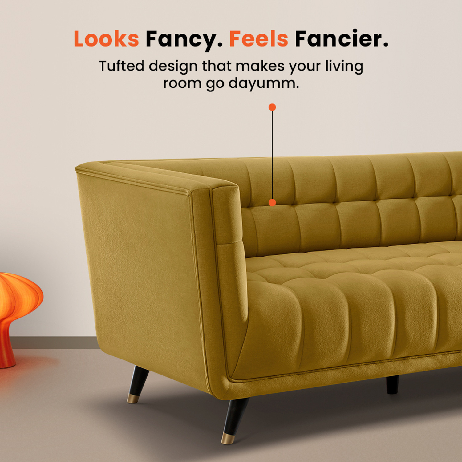 Image of Sleepyhead Bite Designed by Duroflex Fabric 3 Seater Sofa