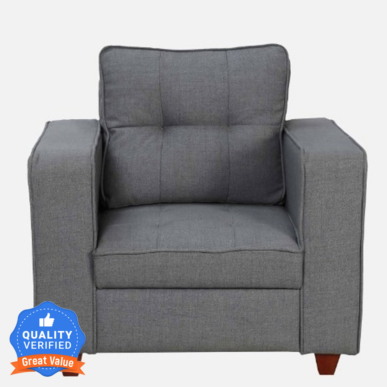 Image of Flipkart Perfect Homes Kaiyo Fabric 1 Seater Sofa