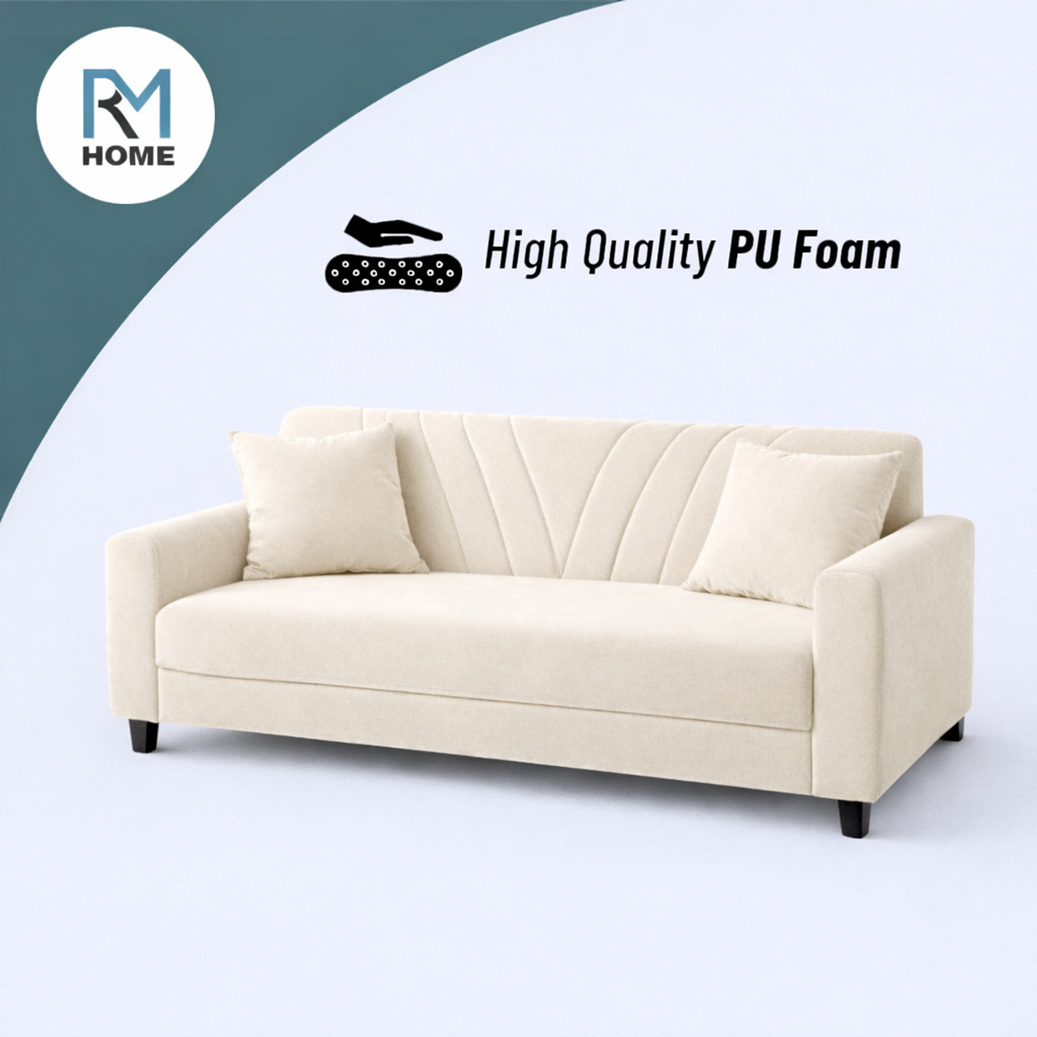 Image of RM HOME Junya Fabric 3 Seater Sofa