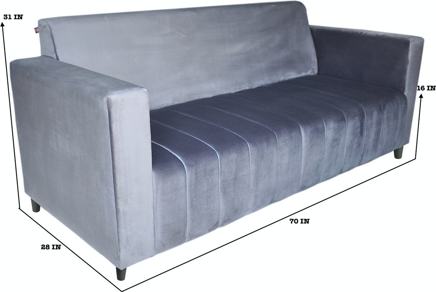 Image of RM HOME Fabric 3 Seater Sofa