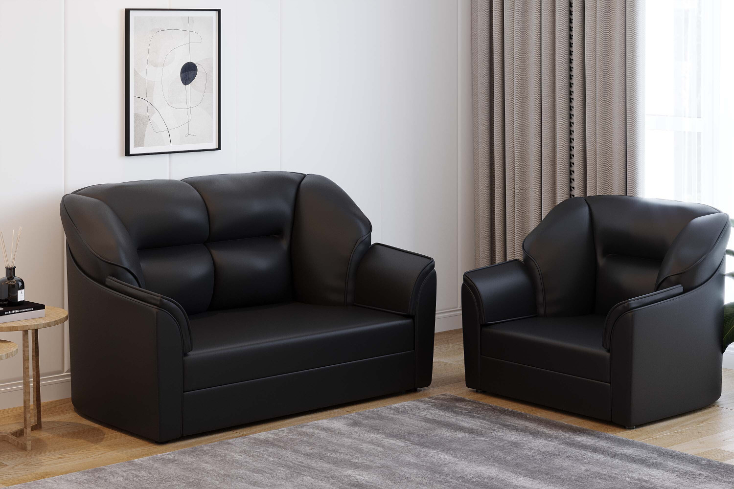 WESTIDO 2+1 Cyrus Series Leatherette 3 Seater  Sofa