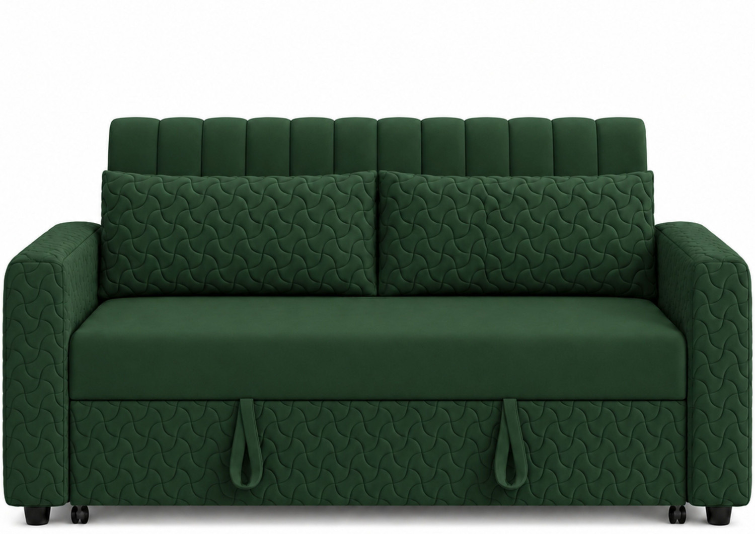 Image of WAKESURE Premium Quality Velvet Fabric 2 Seater Sofa