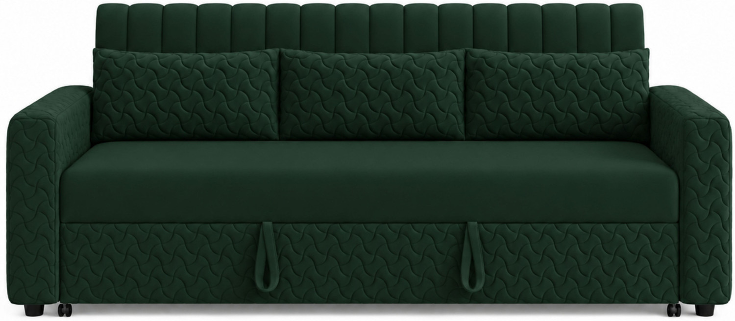 Image of WAKESURE Premium Quality Velvet Fabric 3 Seater Sofa