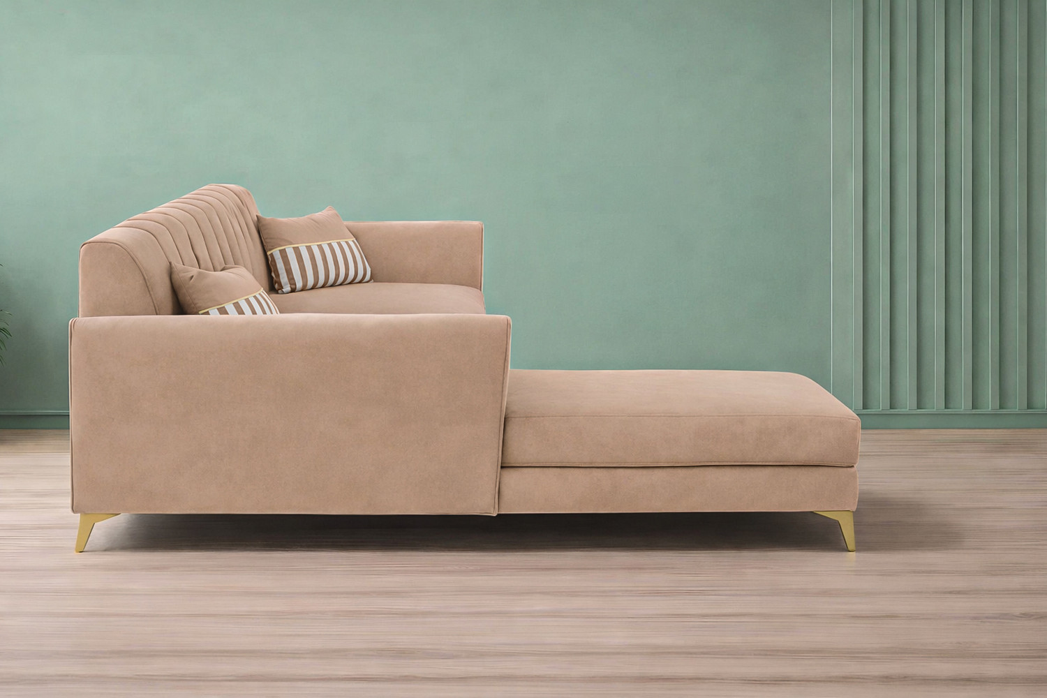 Image of ADORN INDIA Fabric 4 Seater Sofa