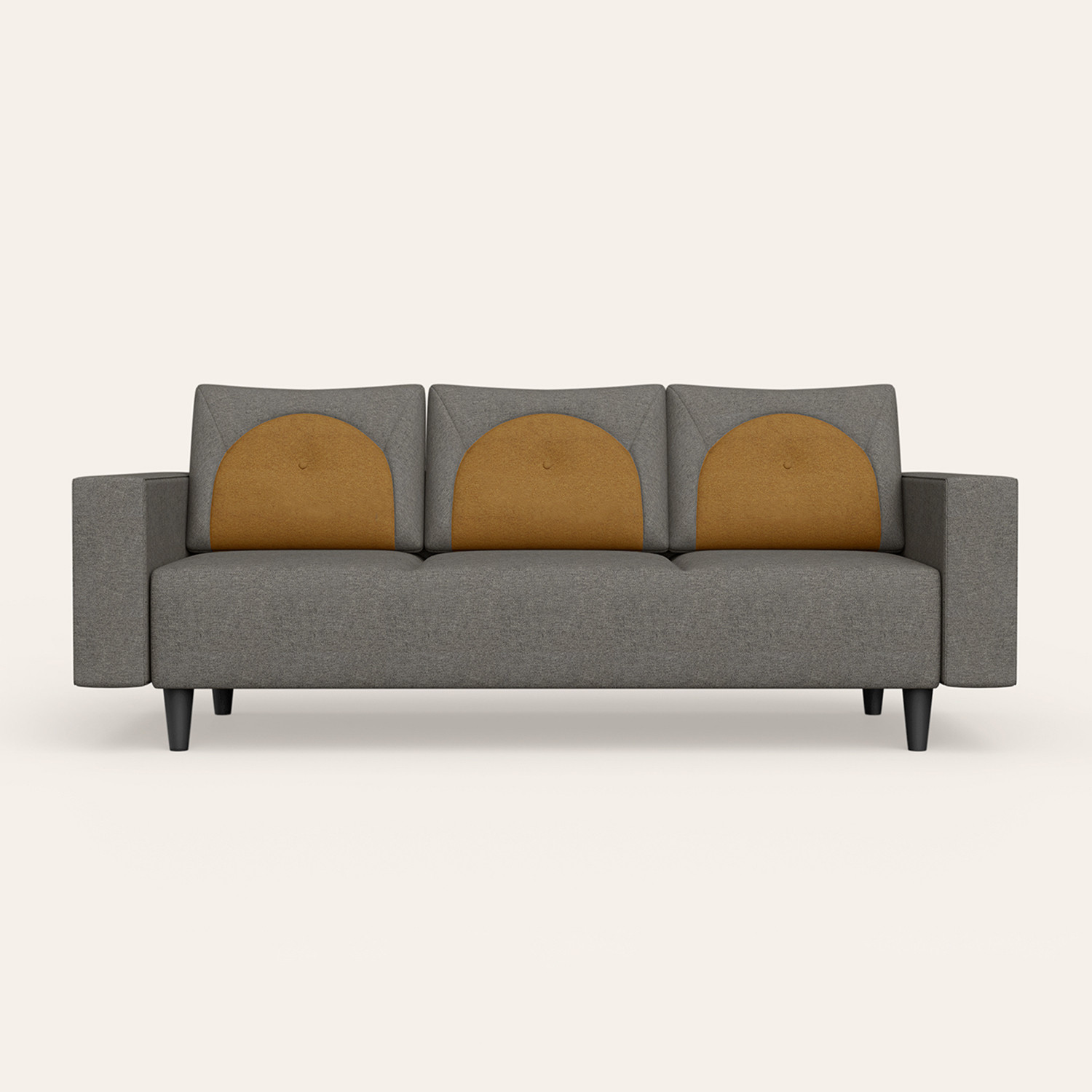 Image of Interio by Godrej Windle Premium Quality Fabric 3 + 1 + 1 Sofa Set