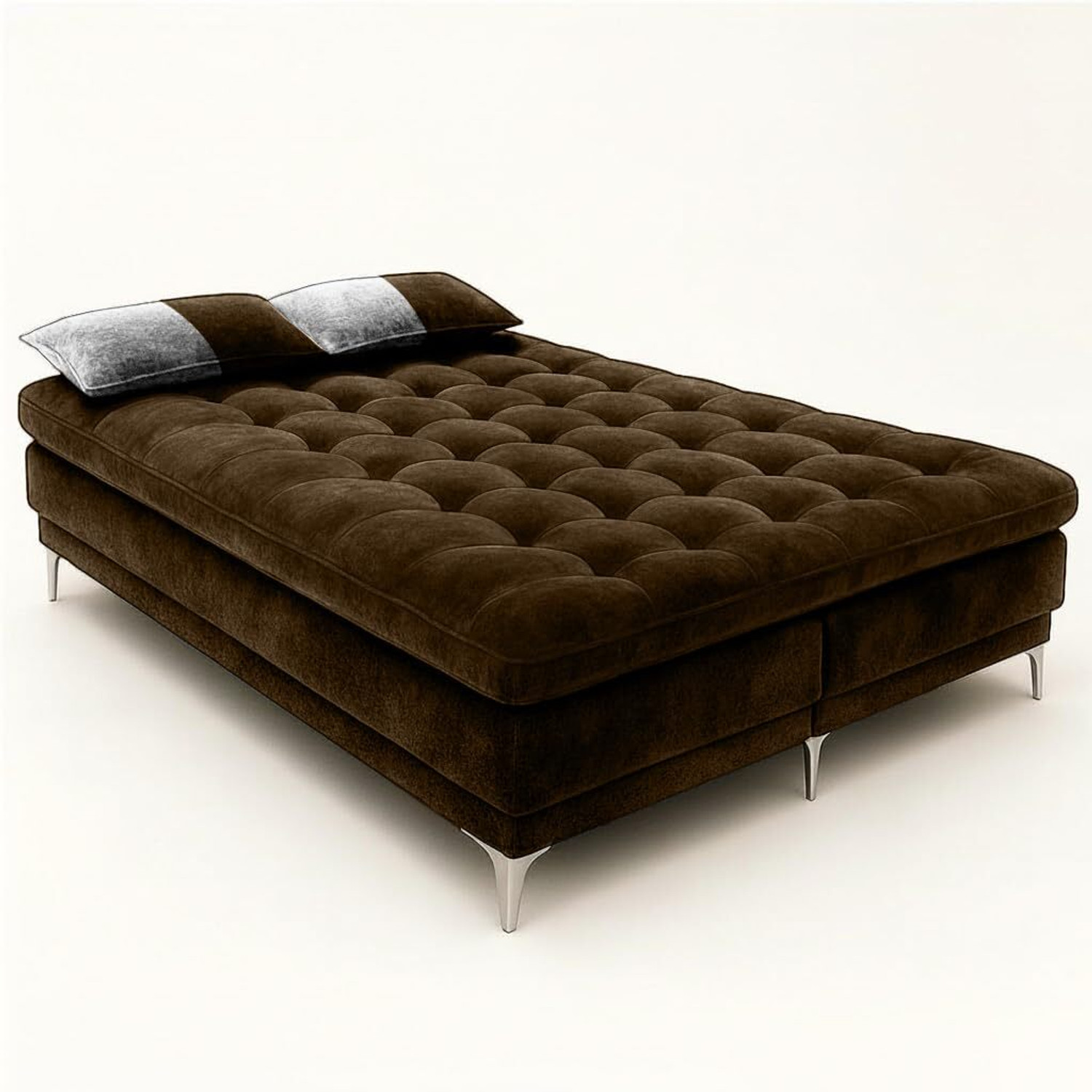 Image of FURNY sofa set for living room, modern sofa set design, wooden sofa set, luxury Fabric 3 Seater Sofa