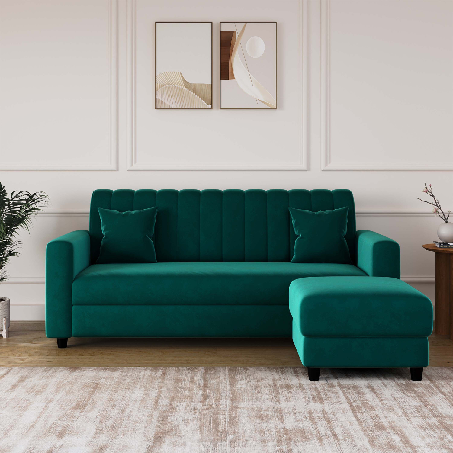 Image of RM HOME Luna Fabric 4 Seater Sofa