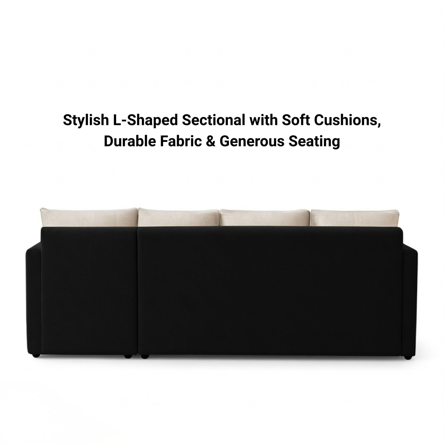 Image of Flipkart Perfect Homes Premium Quality L Shape RHS Velvet Fabric 6 Seater Sofa