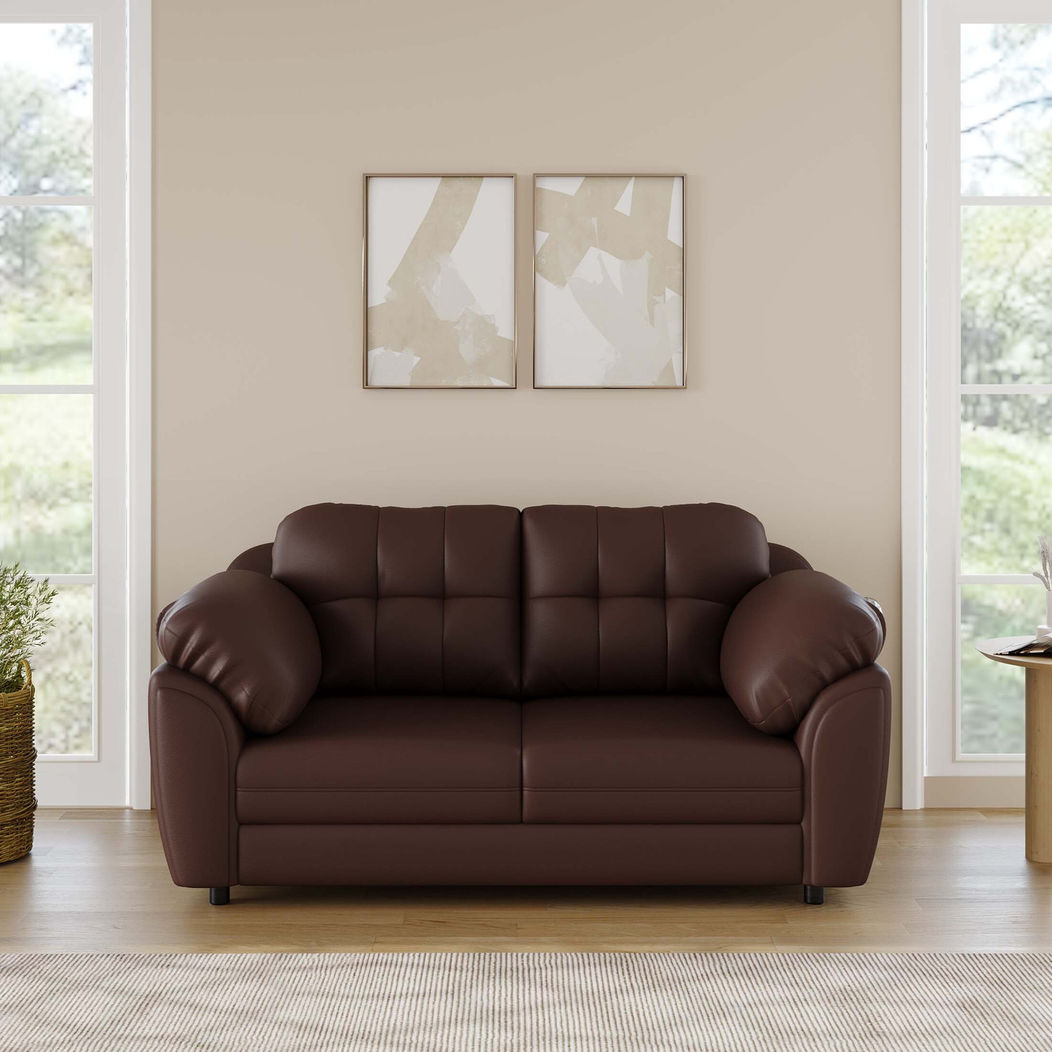 Image of Atharv Homes Arco Leatherette 2 Seater Sofa