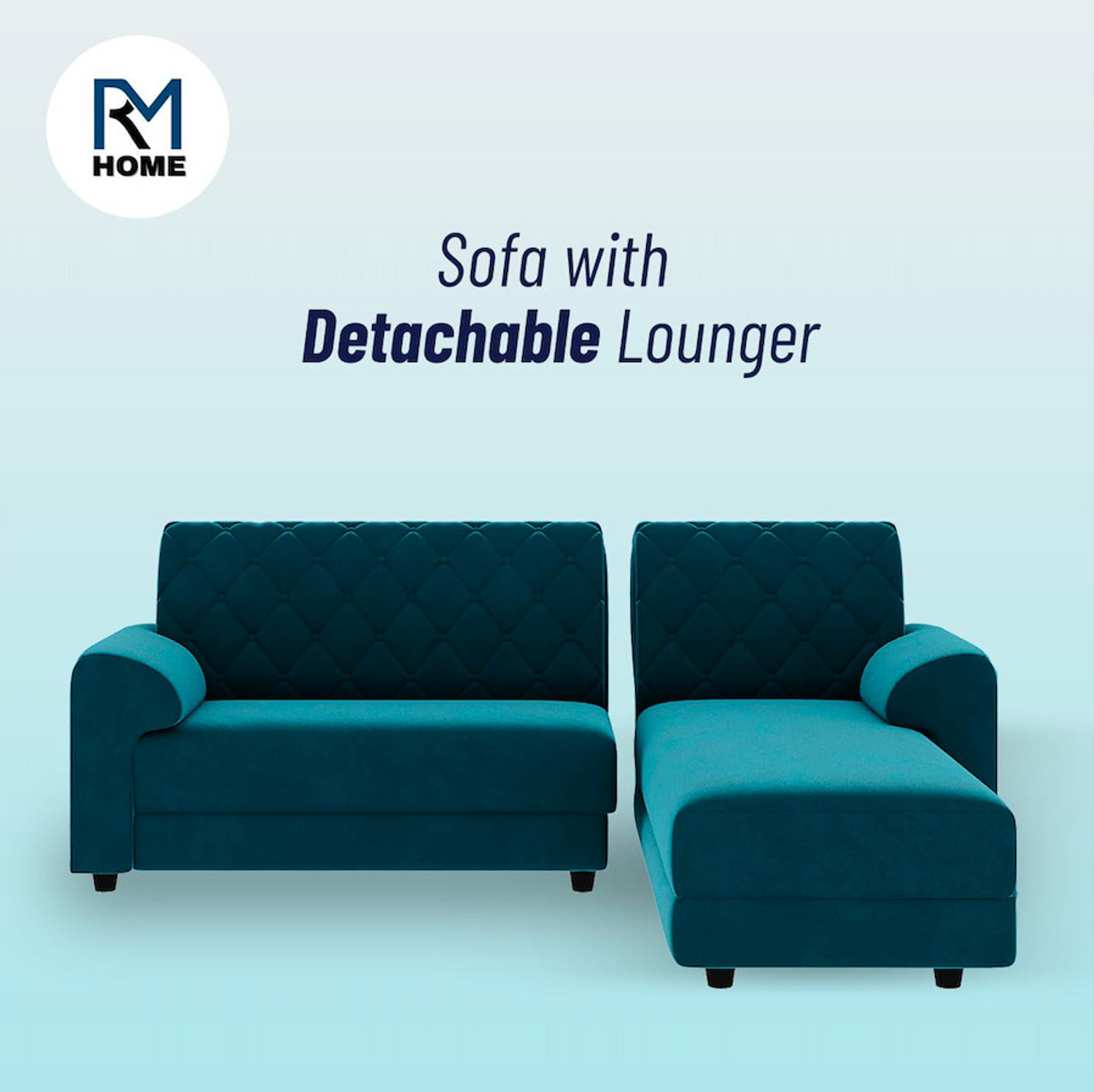 Image of RM HOME Murphy RHS Fabric 5 Seater Sofa