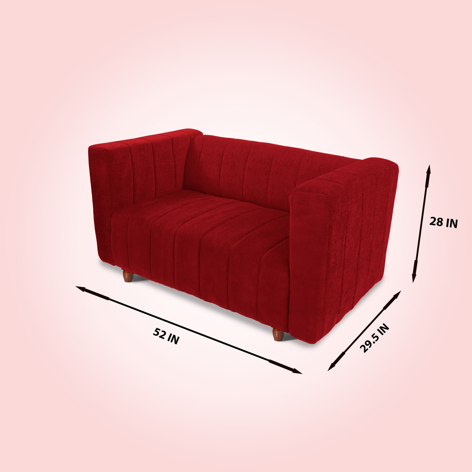 Image of Seventh Heaven Tokyo 2 Seater Sofa, Extra Spacious, Chenille Molfino Fabric: 1 Year Warranty Fabric 2 Seater Sofa