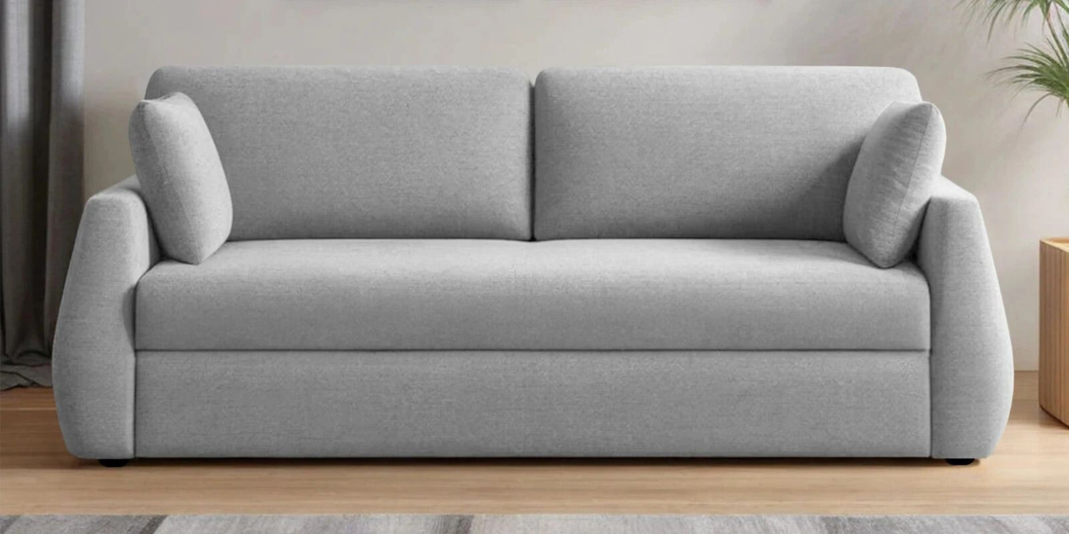 Image of Mintwud from Pepperfry Indigo Sheesham Wood 3 Seater Sofa /Wooden Fully Upholstered 3 Seater Sofa Solid Wood 3 Seater Sofa