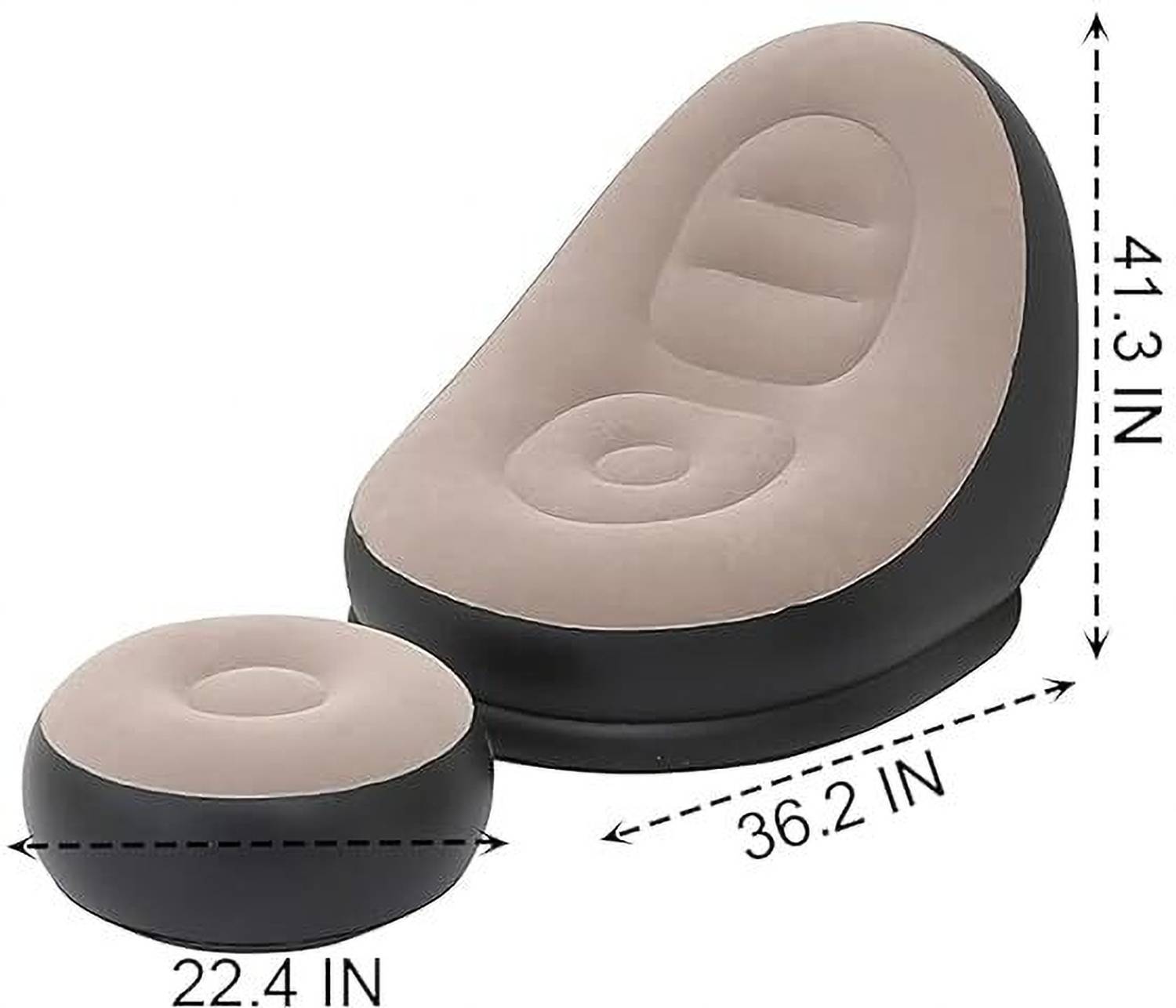 ERATH 2-in-1 Folding Portable Recliner Sofa - Image 3