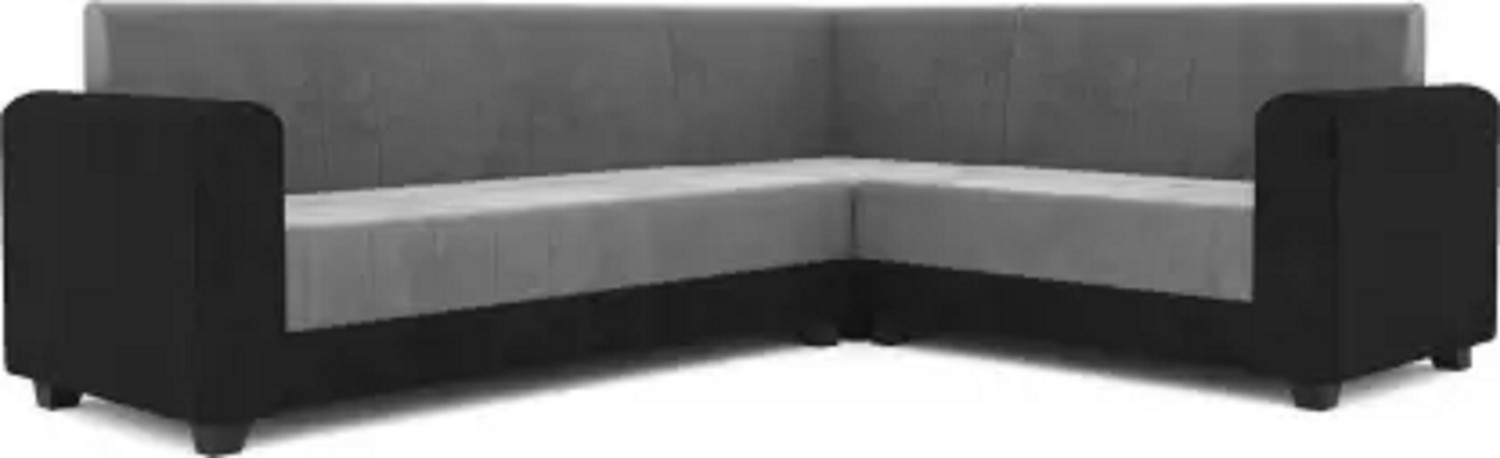 Image of lifestyle furniture ROYAL ECLIPSE GREY BLACK Fabric 6 Seater Sofa