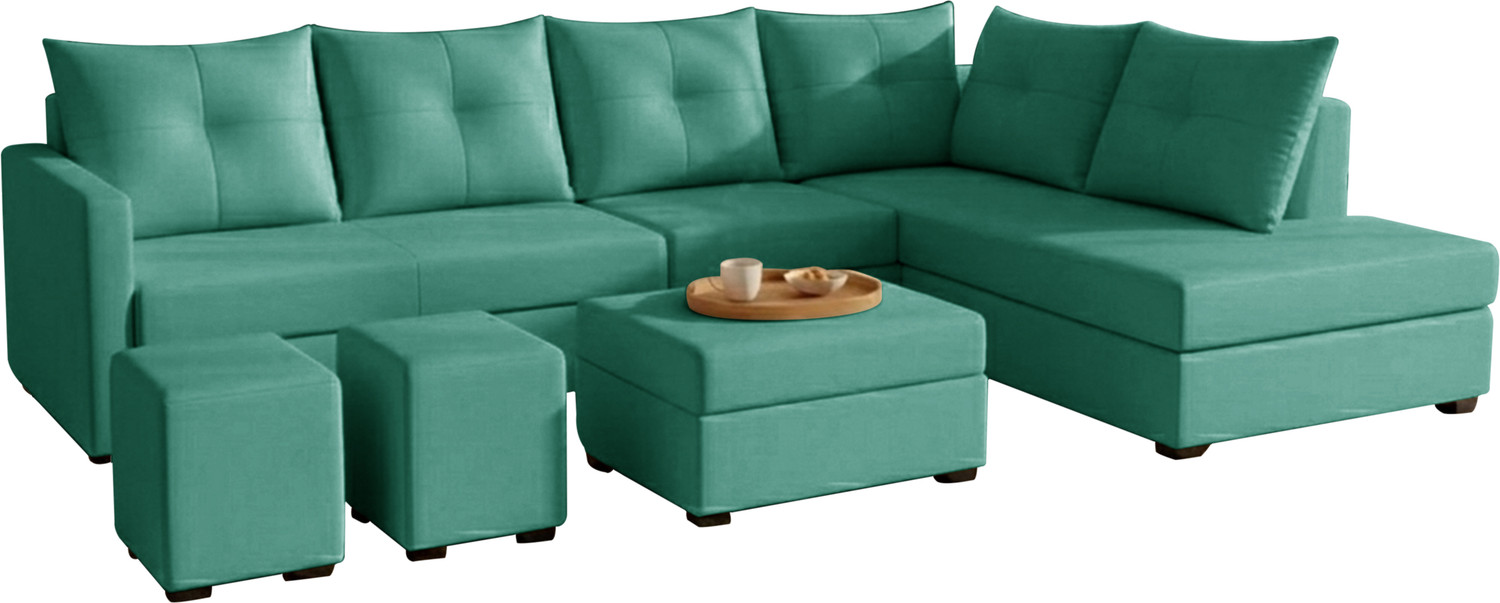 Image of Flipkart Perfect Homes SOFEE Fabric 8 Seater Sofa