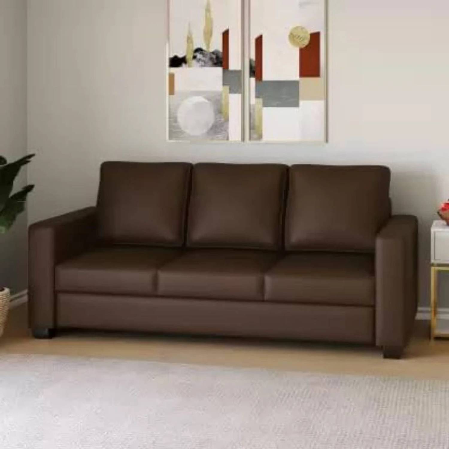 WESTIDO Orlando Leatherette 3 Seater  Sofa