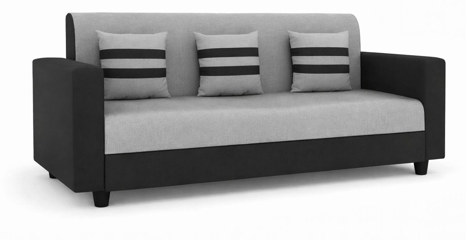Livewell Jute Fabric 3 Seater Sofa - Image 5