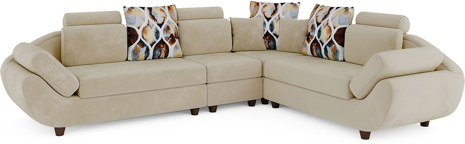 Image of Flipkart Perfect Homes Alora Fabric 6 Seater Sofa