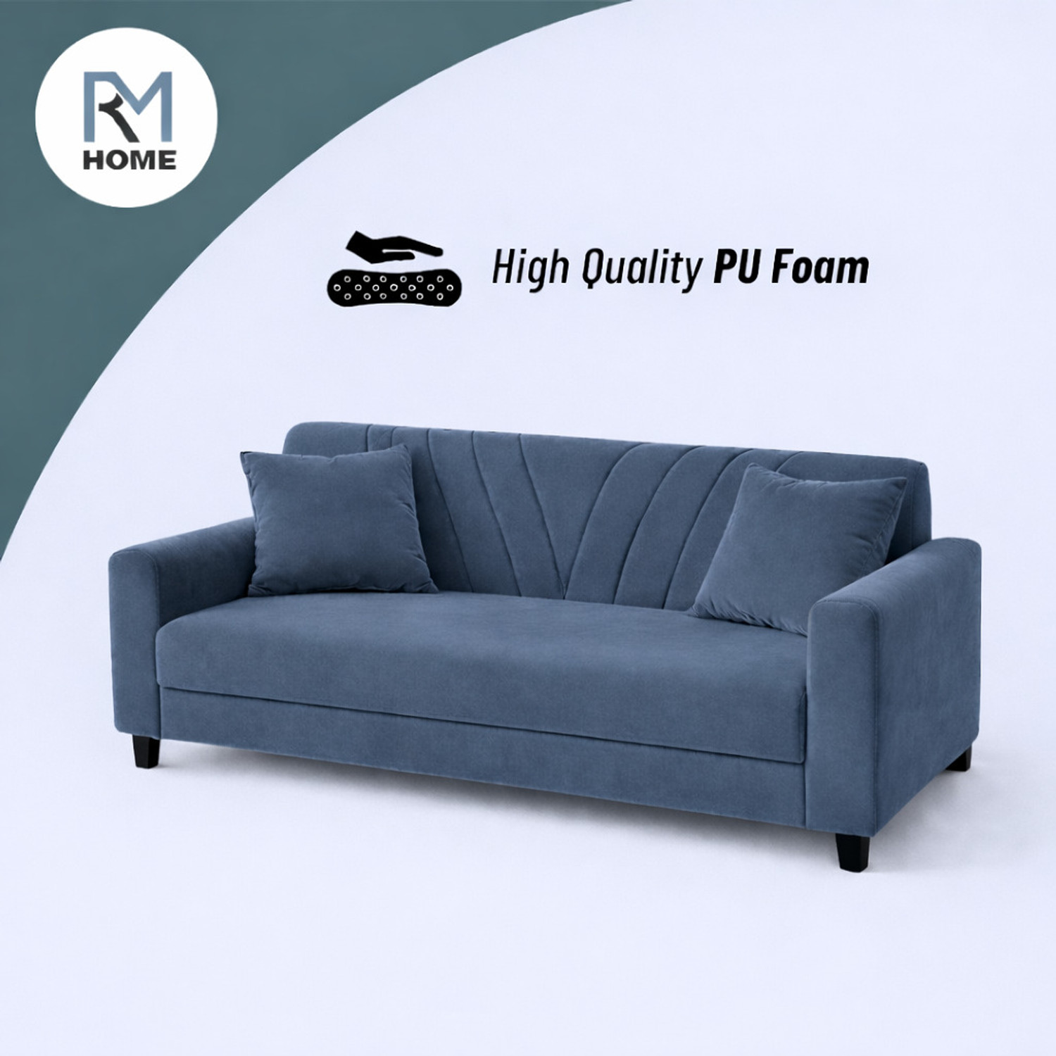 Image of RM HOME Junya Fabric 3 Seater Sofa