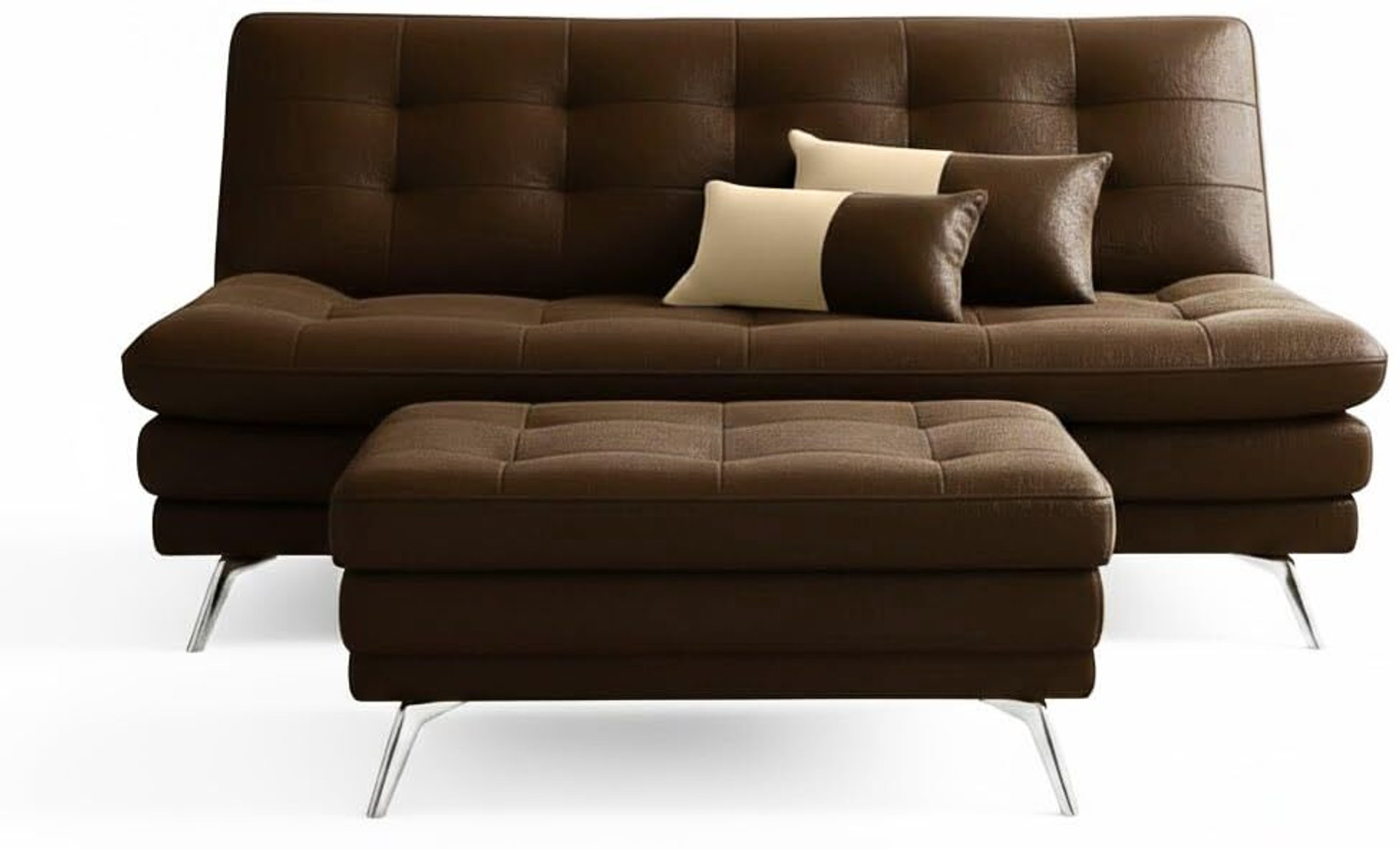 Image of FURNY sofa set for living room, modern sofa set design, wooden sofa set, luxury Fabric 3 Seater Sofa