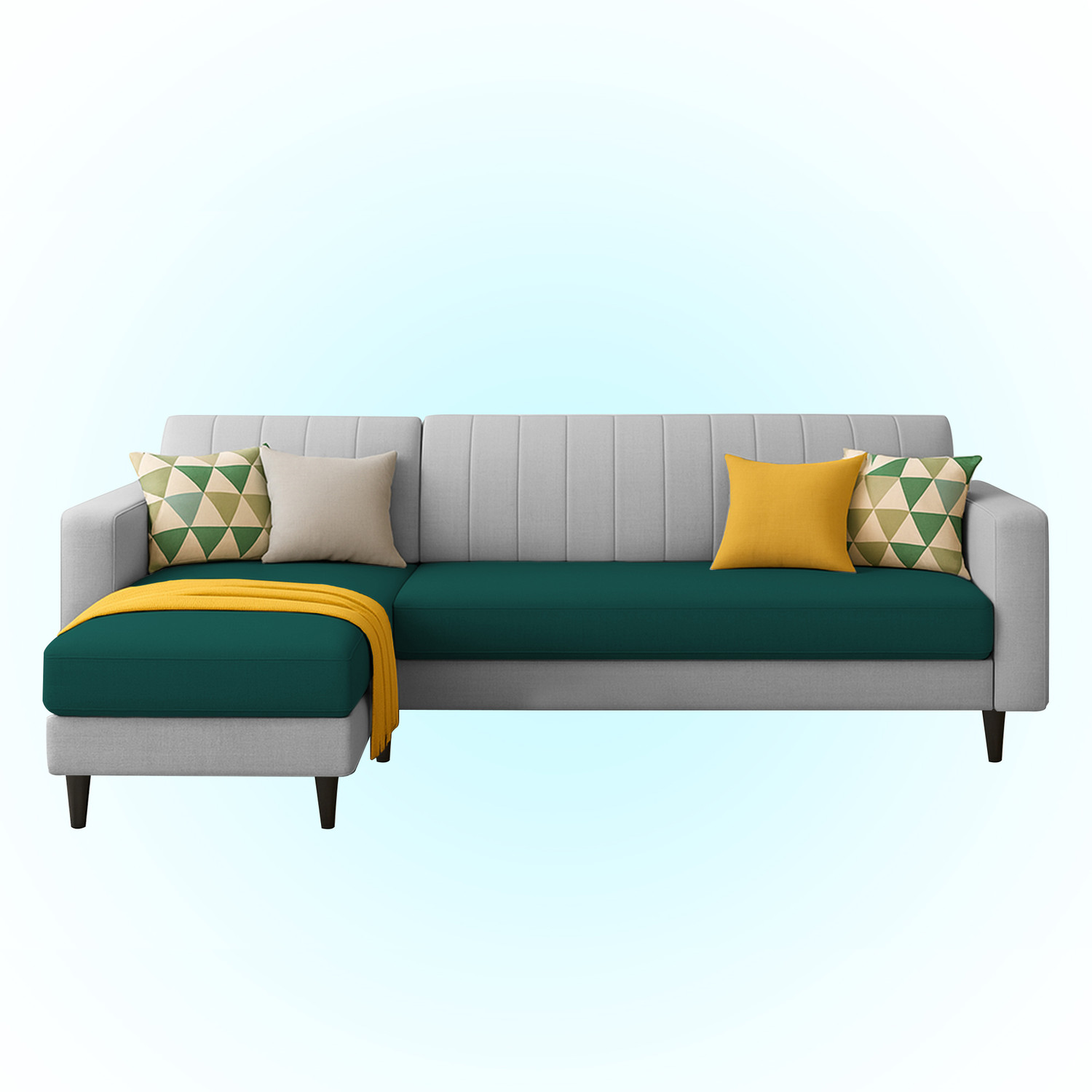 Image of Casaliving Moris LHS Fabric 8 Seater Sofa