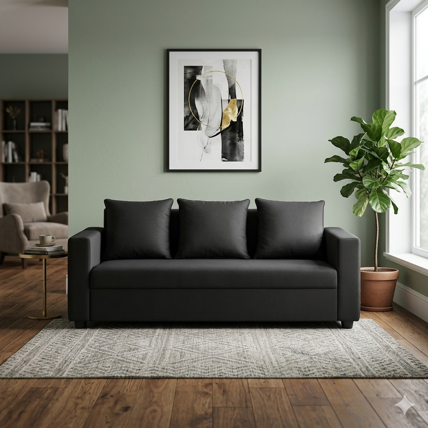 Image of Flipkart Perfect Homes Seetar Fabric 3 Seater Sofa