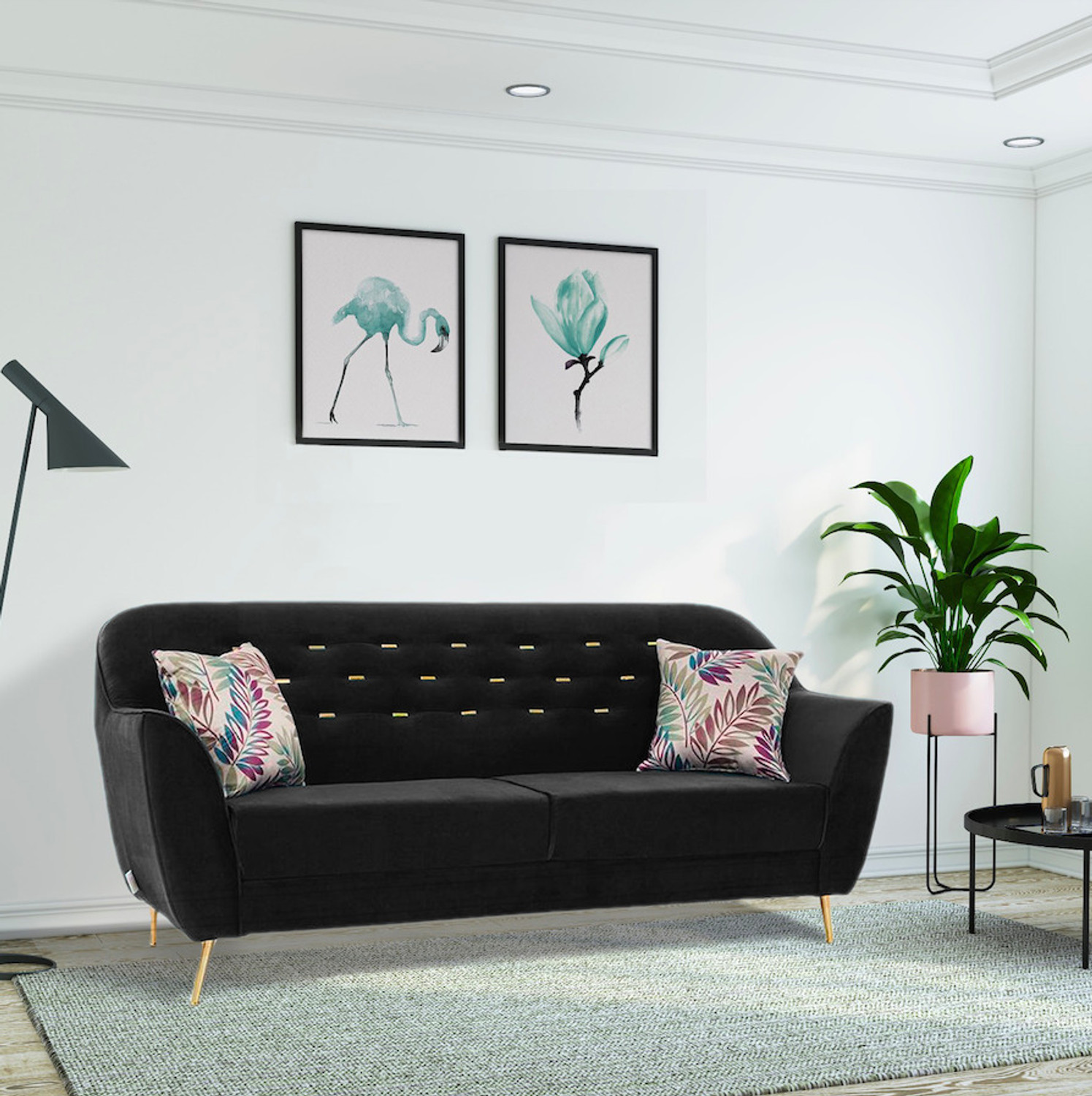Image of RM HOME Fabric 3 Seater Sofa