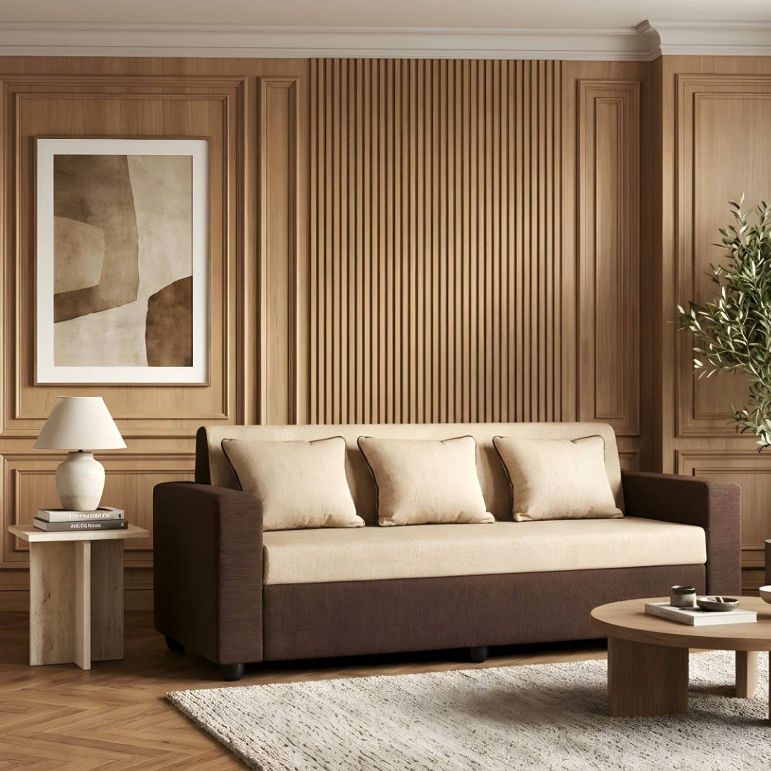 Bharat Lifestyle Tulip Fabric 3 Seater  Sofa Price in India - Buy Bharat Lifestyle Tulip Fabric 3 Seater  Sofa online at Flipkart.com