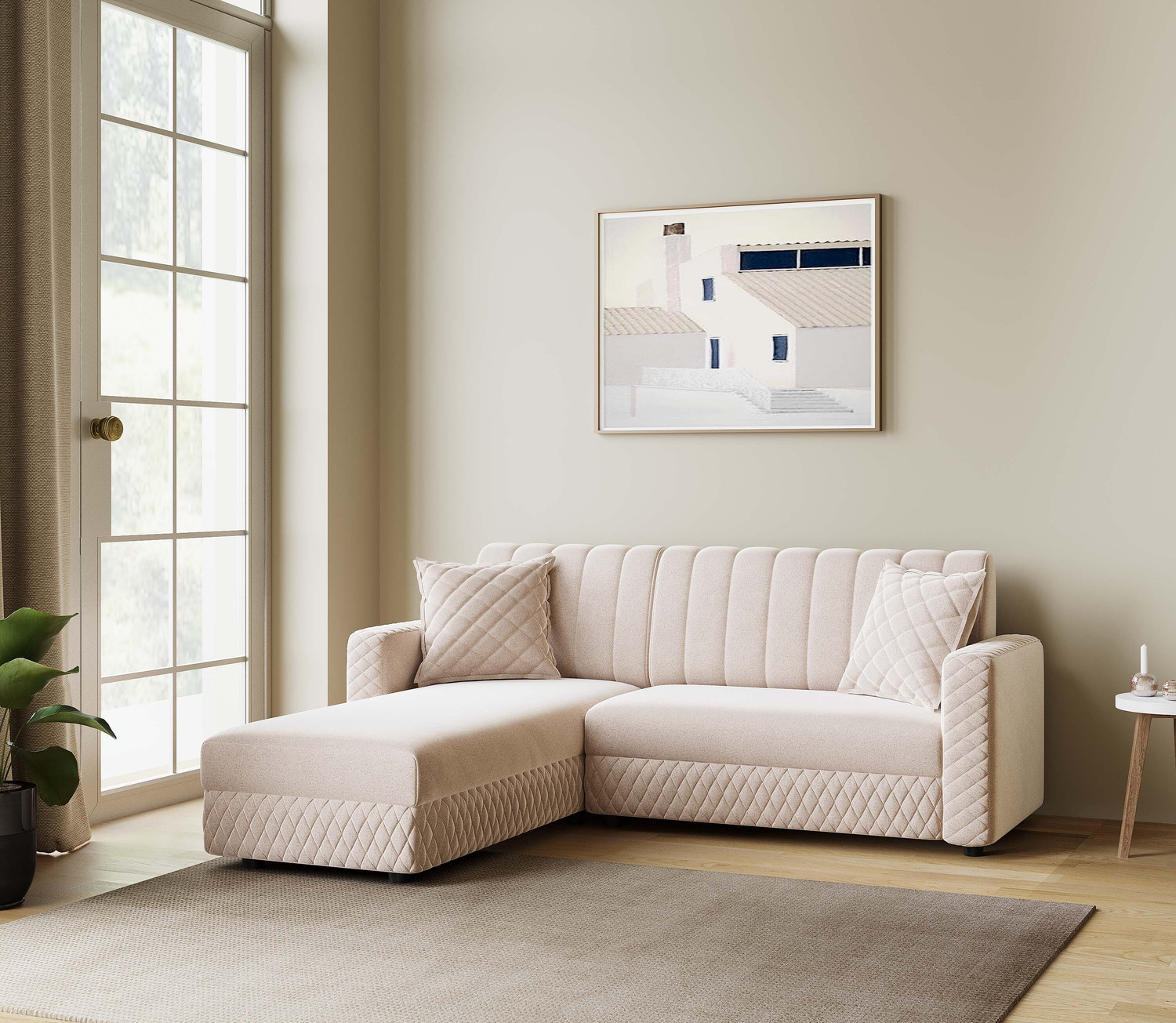 Image of RM HOME Oliver LHS Fabric 5 Seater Sofa