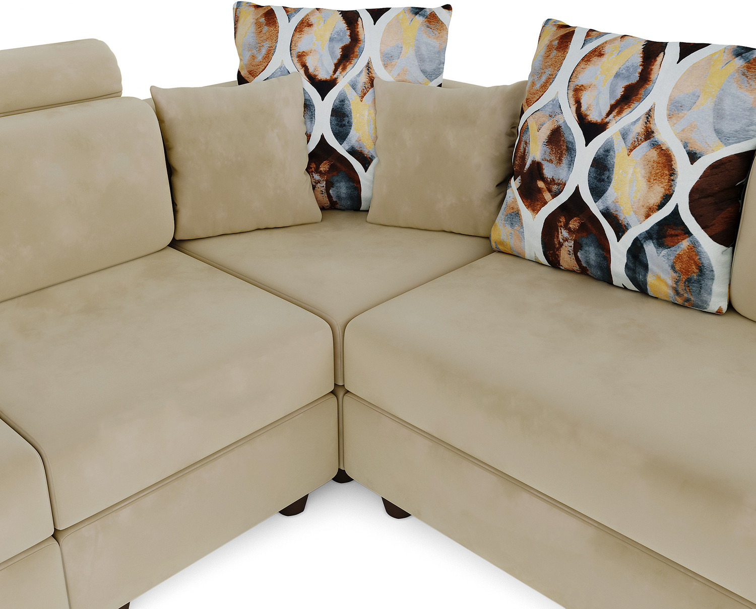 Image of Flipkart Perfect Homes Alora Fabric 6 Seater Sofa