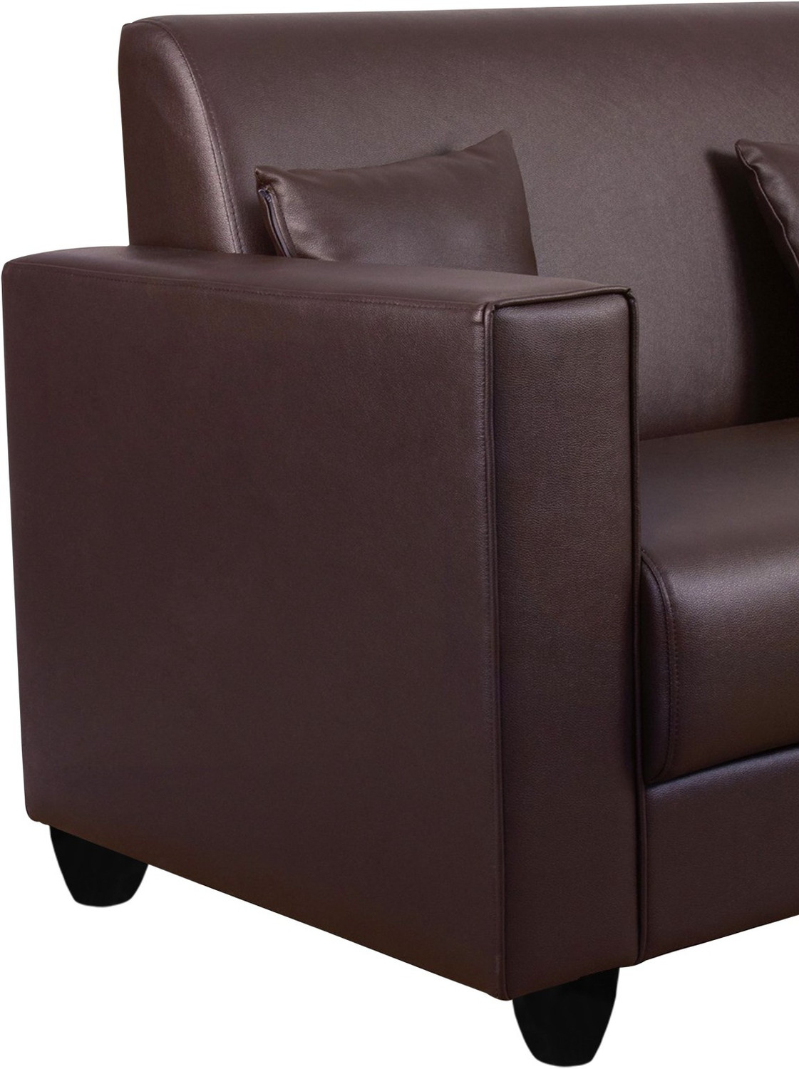 Image of Flipkart Perfect Homes LATHER Leatherette 3 Seater Sofa