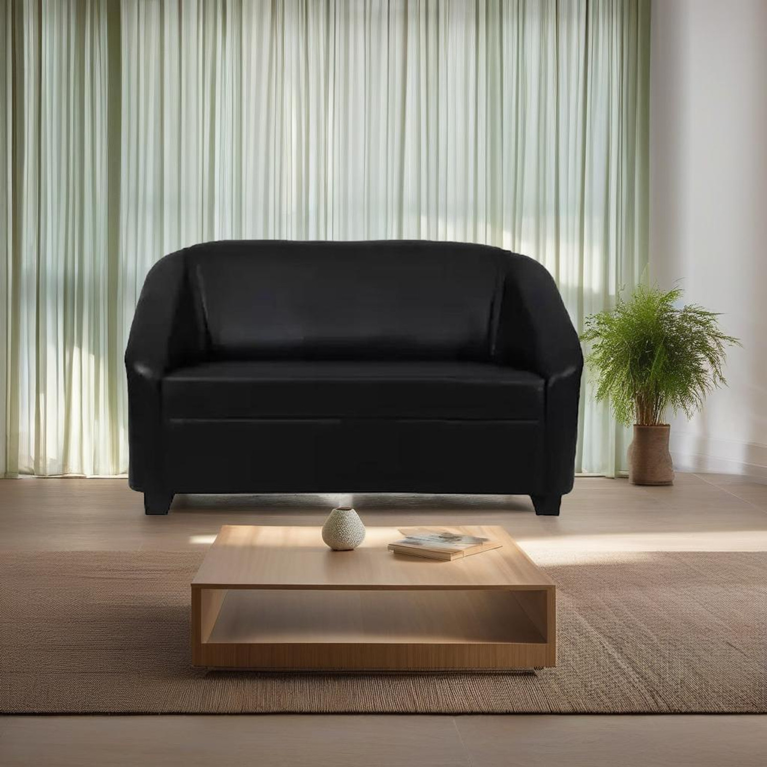 Image of RM HOME Leatherette 2 Seater Sofa