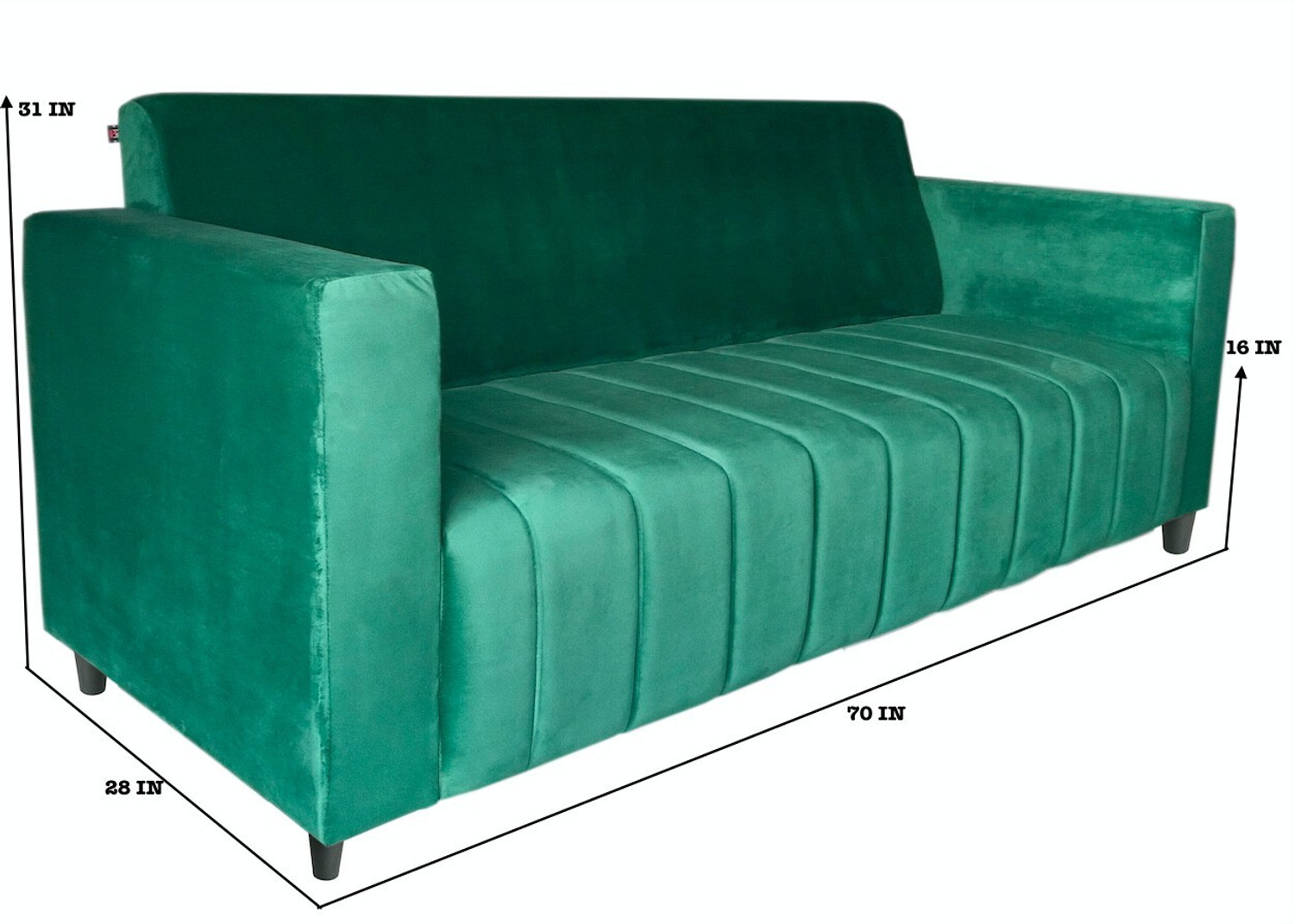 Image of RM HOME Fabric 3 Seater Sofa
