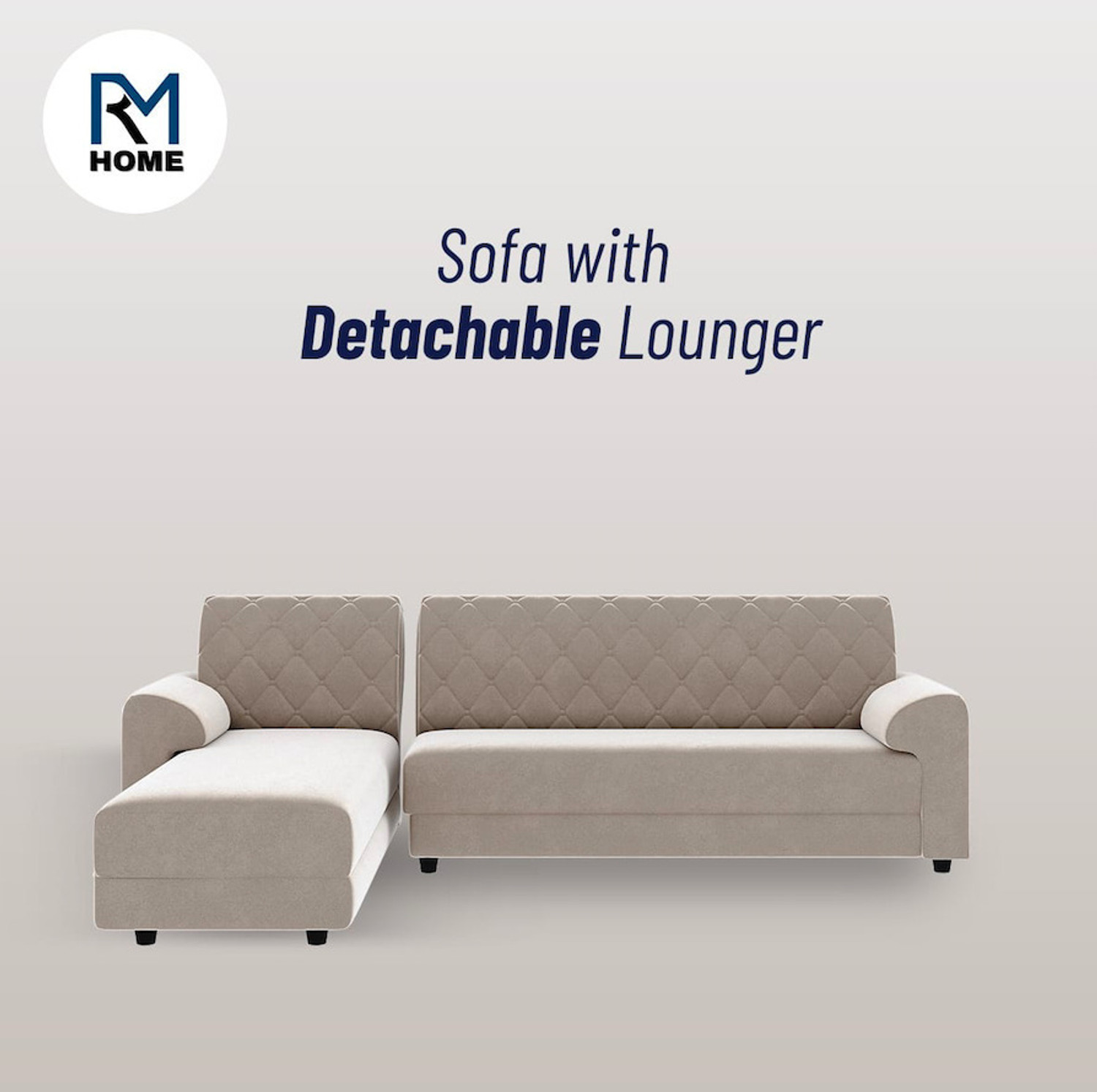 Image of RM HOME Murphy LHS Fabric 6 Seater Sofa