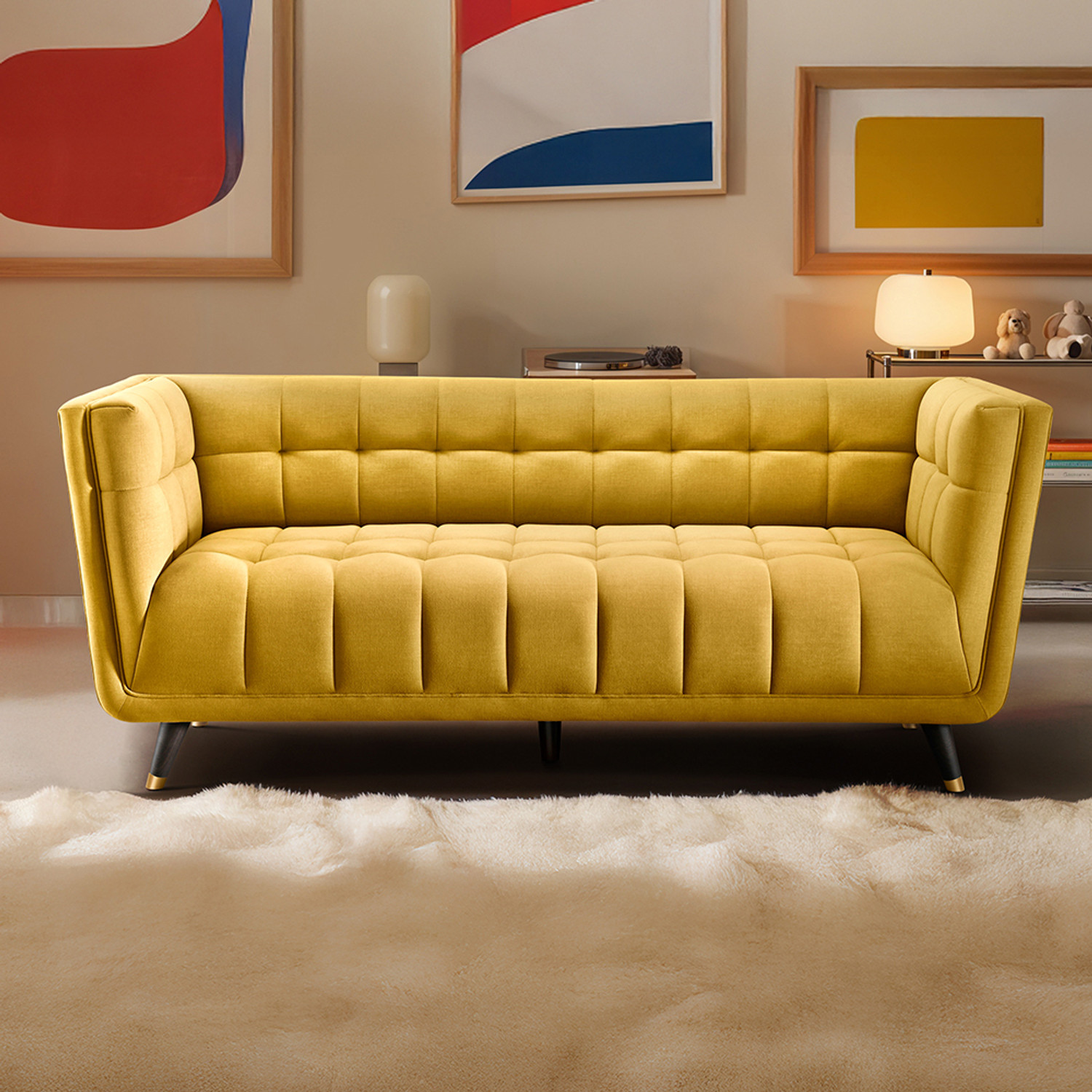 Image of Sleepyhead Bite Designed by Duroflex Fabric 3 Seater Sofa