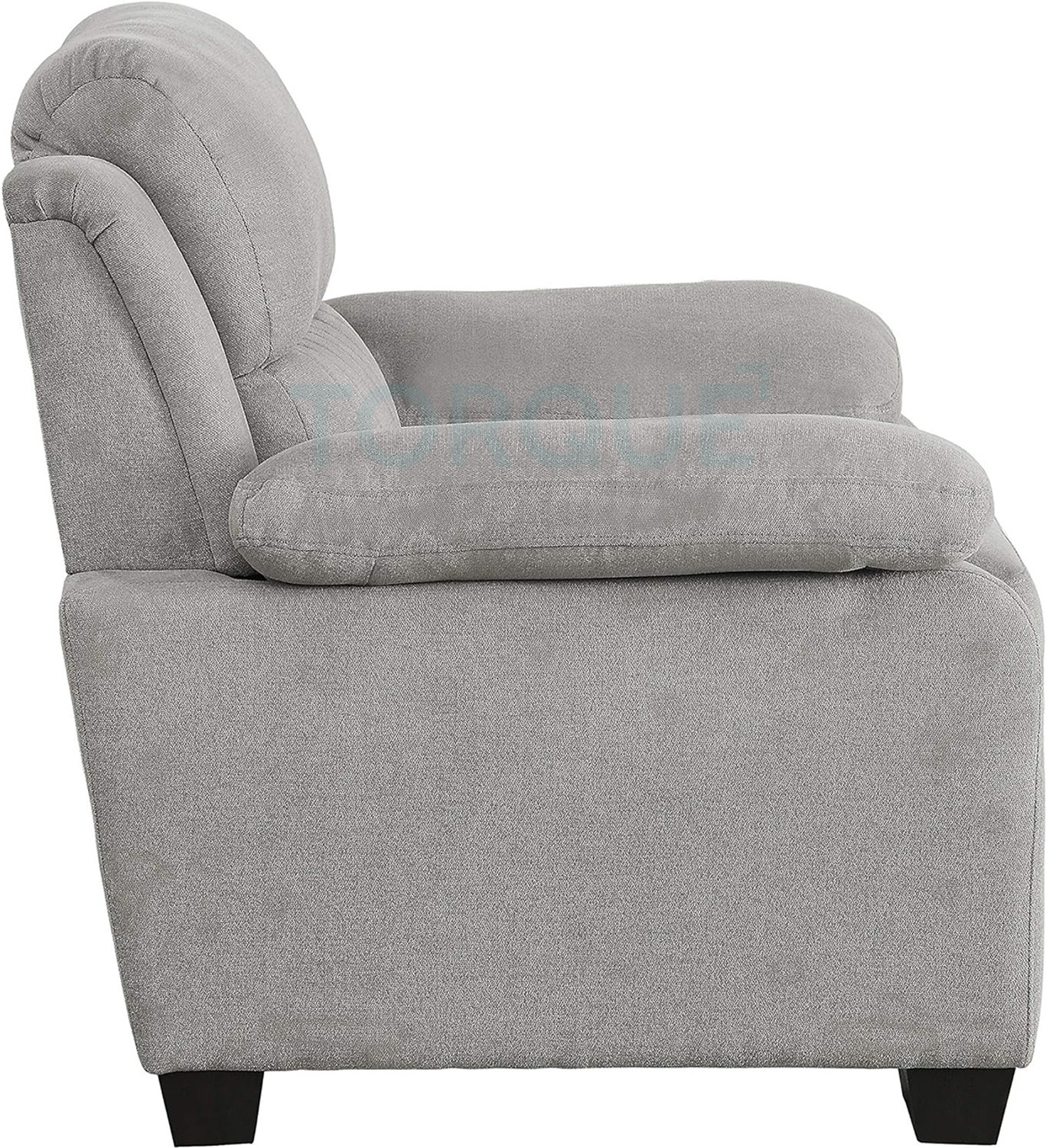 Image of Torque Jett 3 Seater Fabric Sofa For Living Room (Light Grey) Fabric 3 Seater Sofa