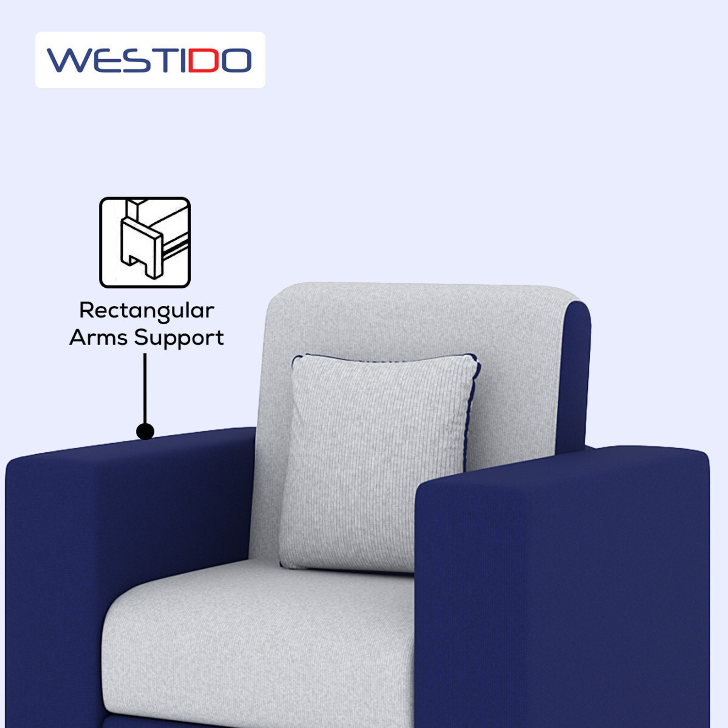 Image of RECLINEX INDIA Fabric 1 Seater Sofa