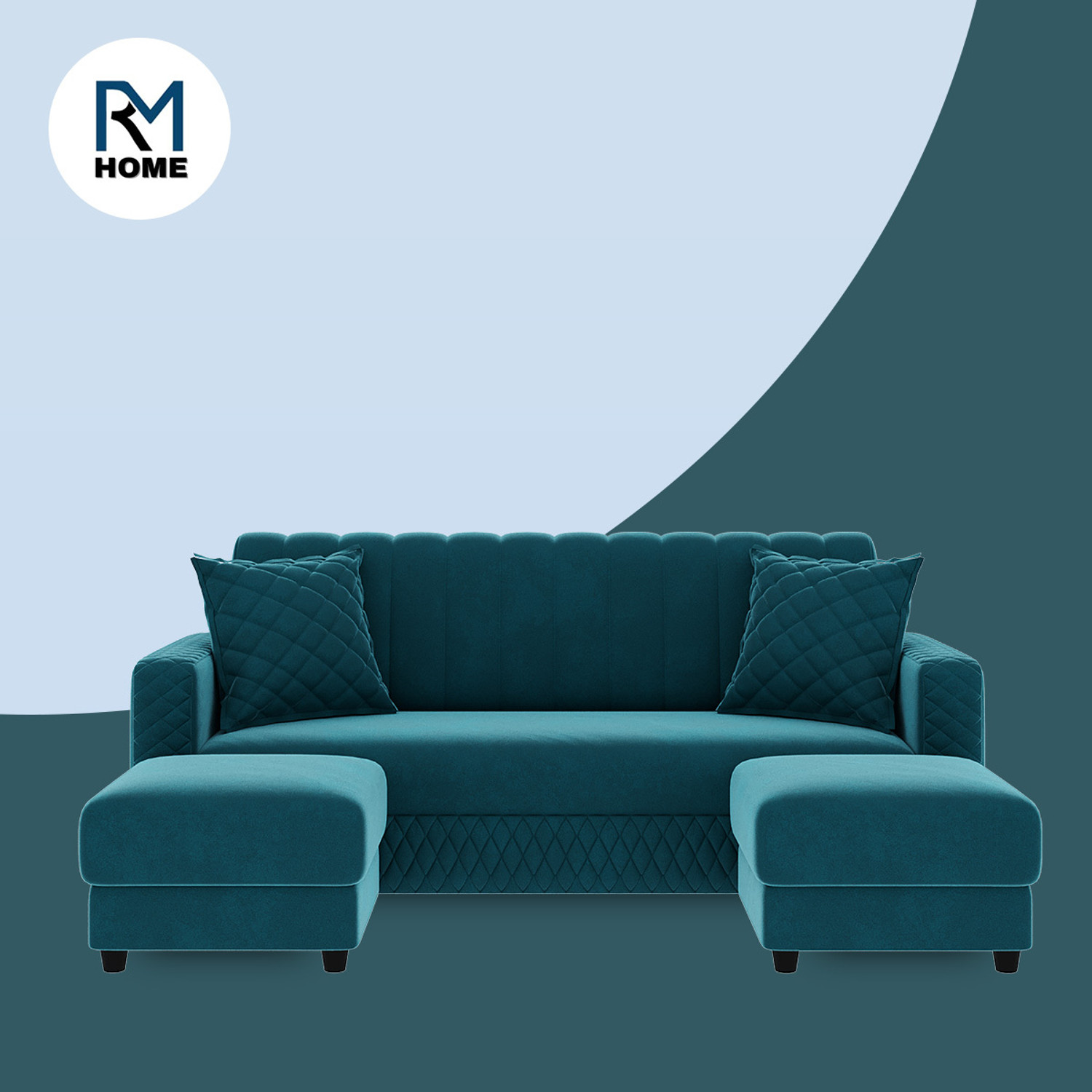 Image of RM HOME Oliver Fabric 5 Seater Sofa