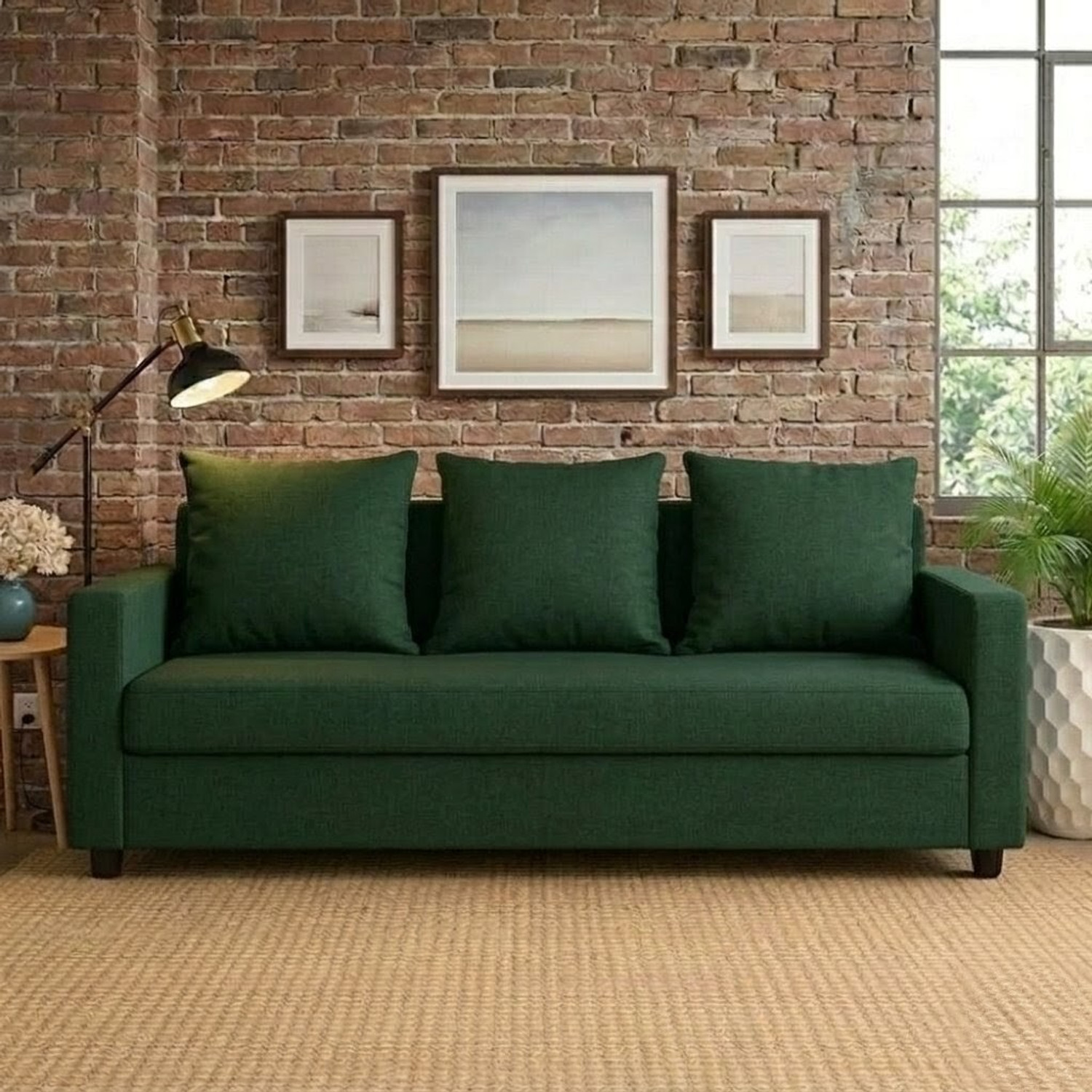 Image of Flipkart Perfect Homes Fabric 3 Seater Sofa