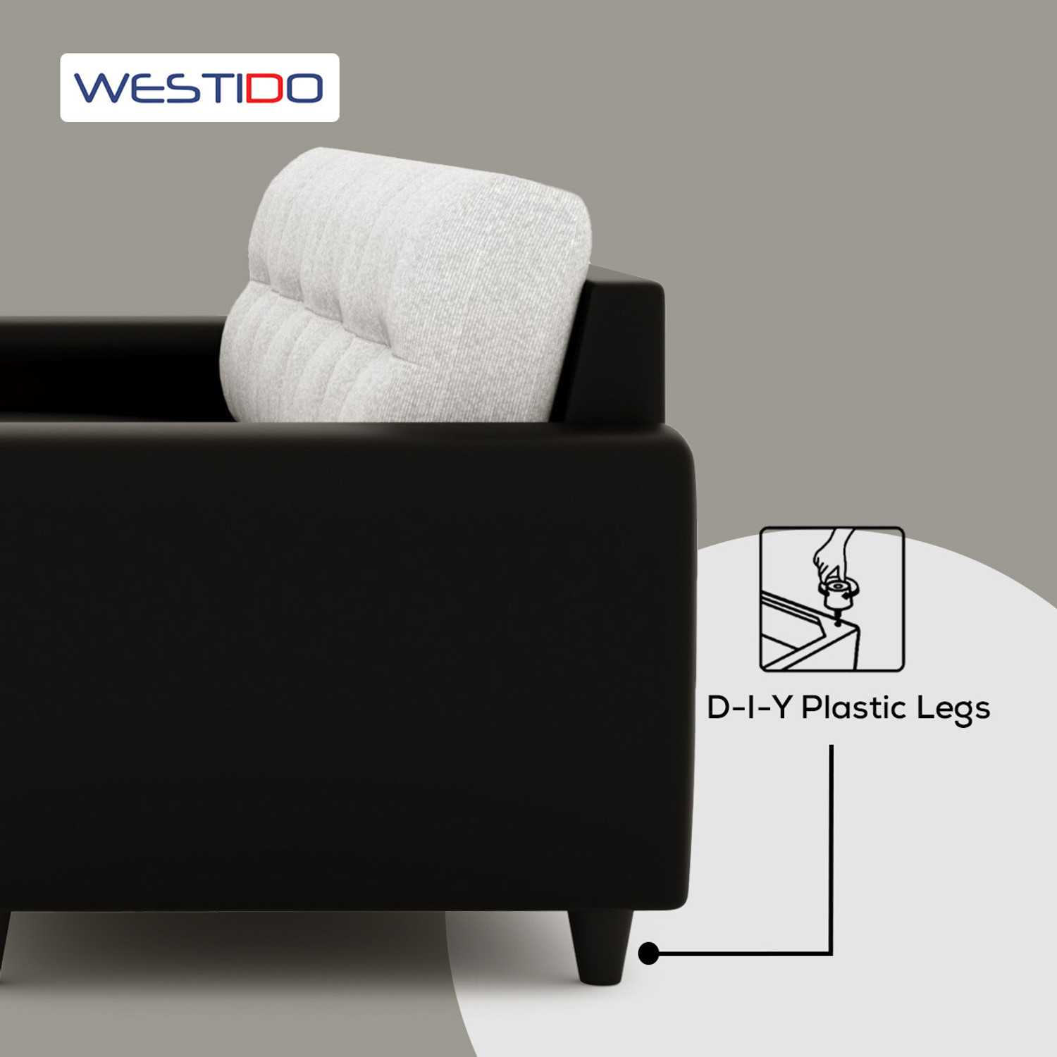 Image of WESTIDO Cysrus Leatherette 6 Seater Sofa