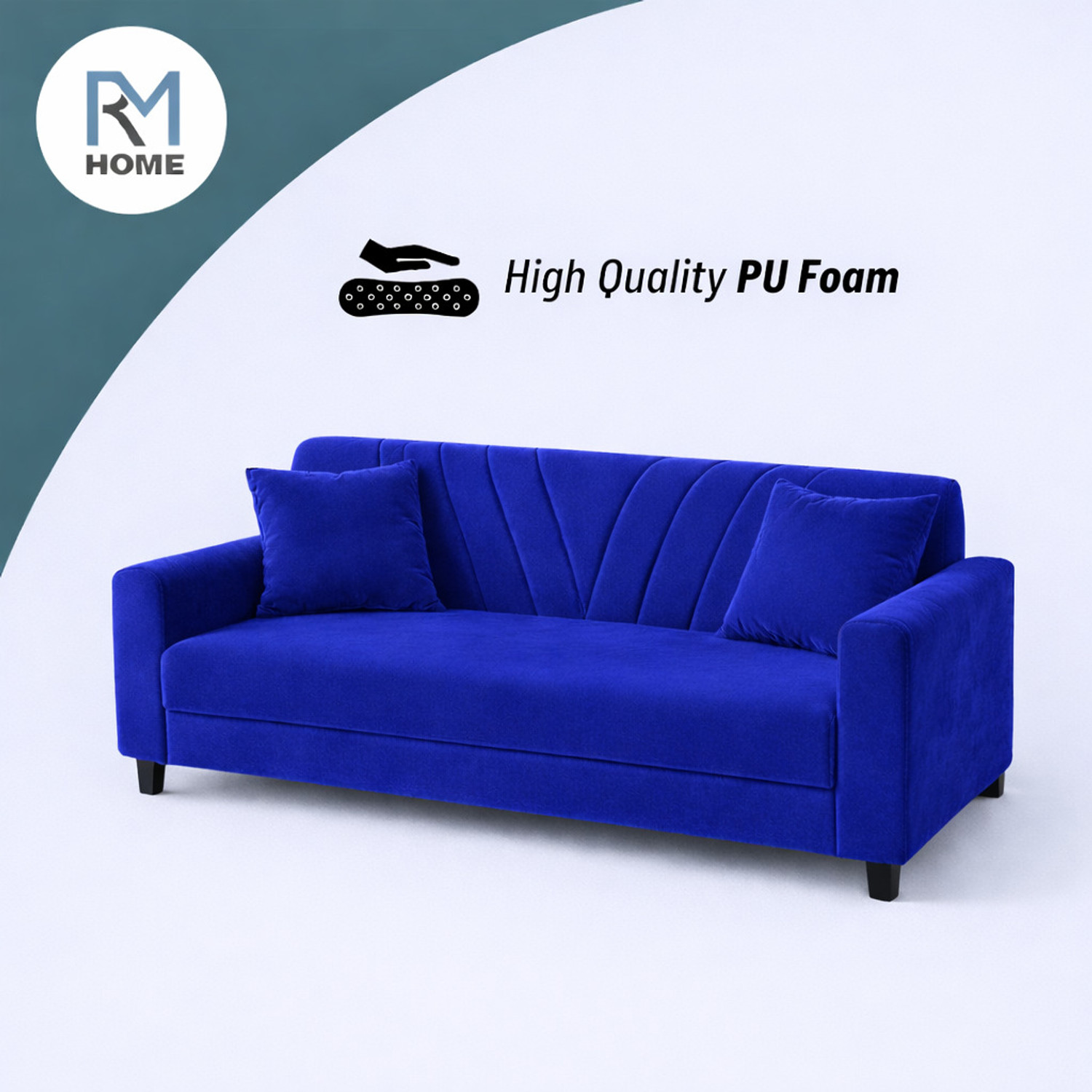 Image of RM HOME Junya Fabric 3 Seater Sofa