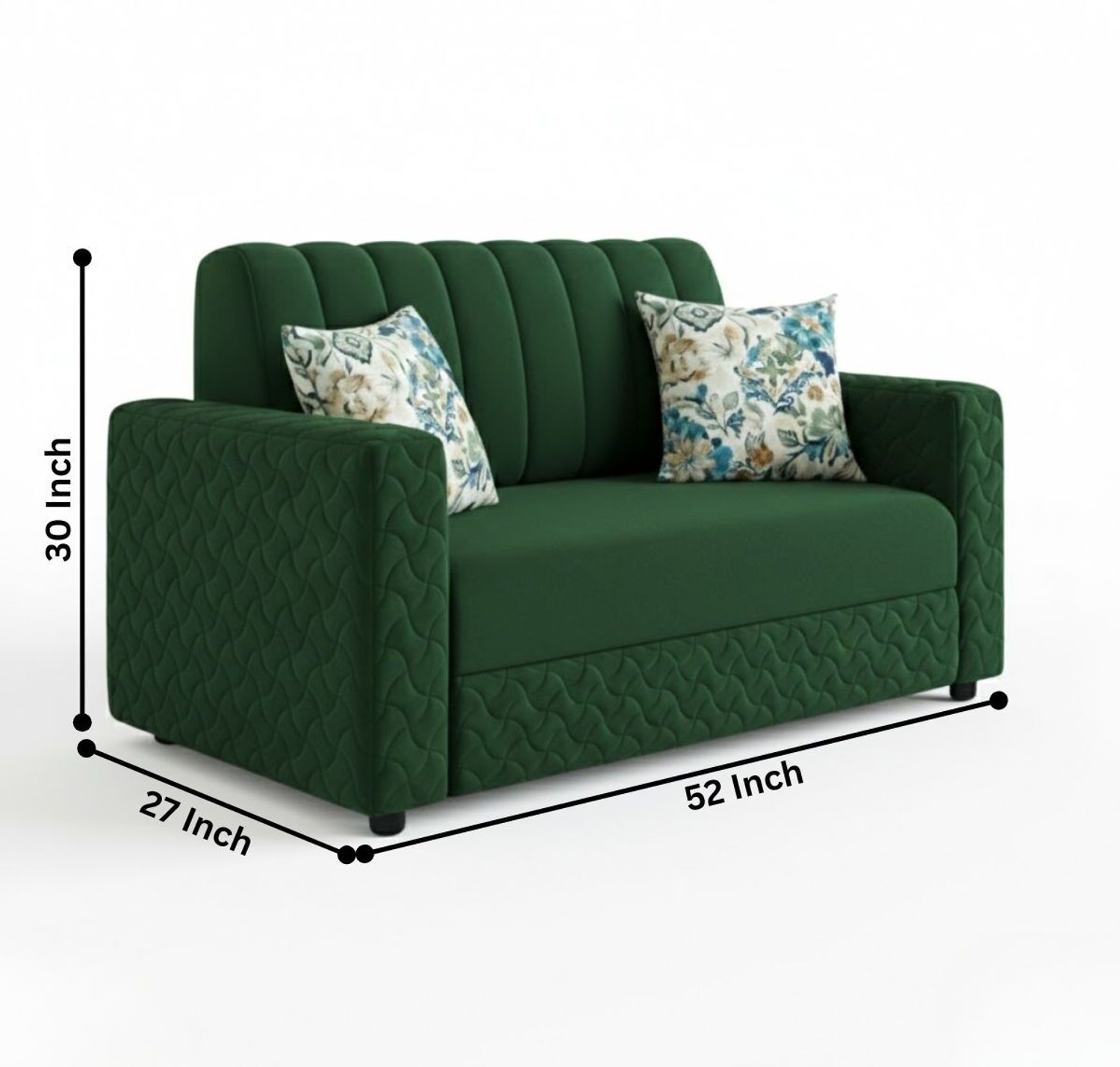 Image of WAKESURE Fabric 2 Seater Sofa