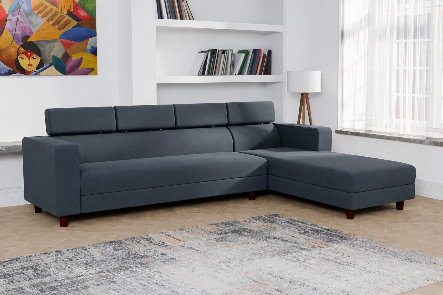 Image of RM HOME EWANS Fabric 6 Seater Sofa