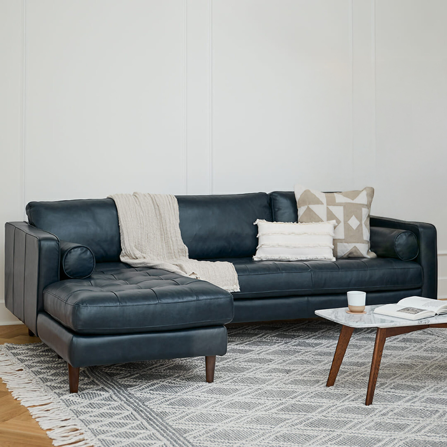 Image of Seventh Heaven Vienna 6 Seater Sofa, Extra Spacious, Leatherette Fabric: Fabric 6 Seater Sofa