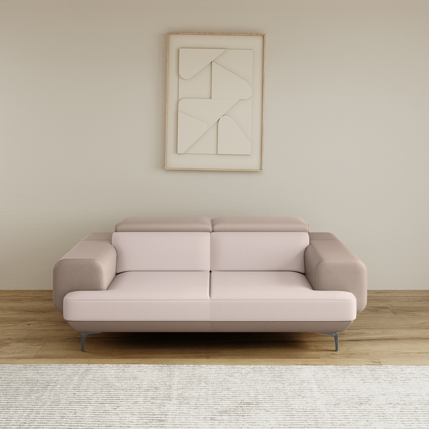 Image of Interio by Godrej Pebby Leatherette 2 Seater Sofa
