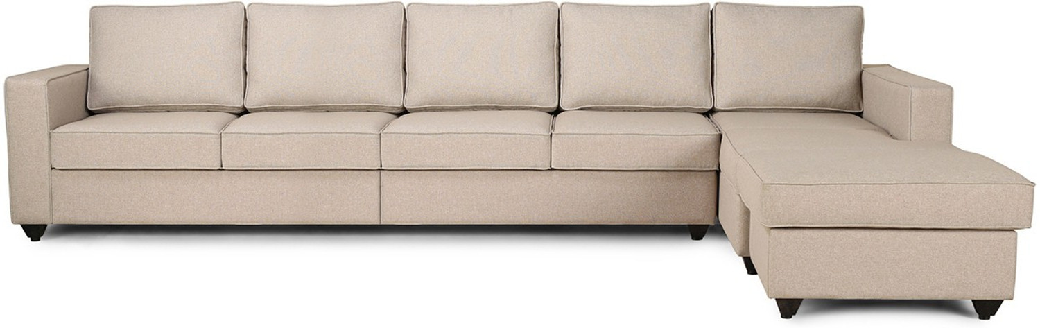 Image of Wakefit Napper Right Aligned Chaise with Ottoman Fabric 7 Seater Sofa